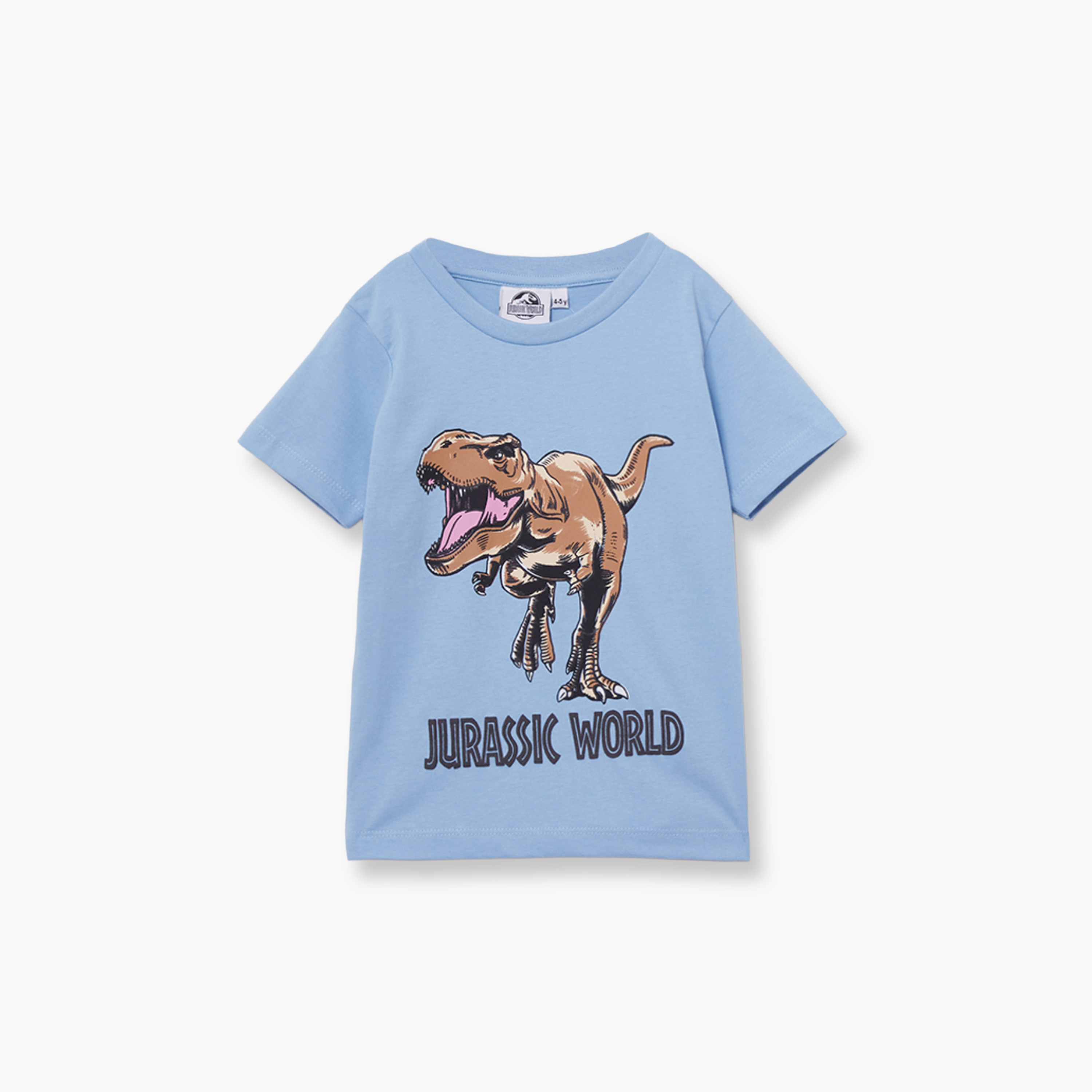 Jurassic Park Printed Cotton T-Shirt & Shorts Set-boys-clothing-setsandcoords-image-3
