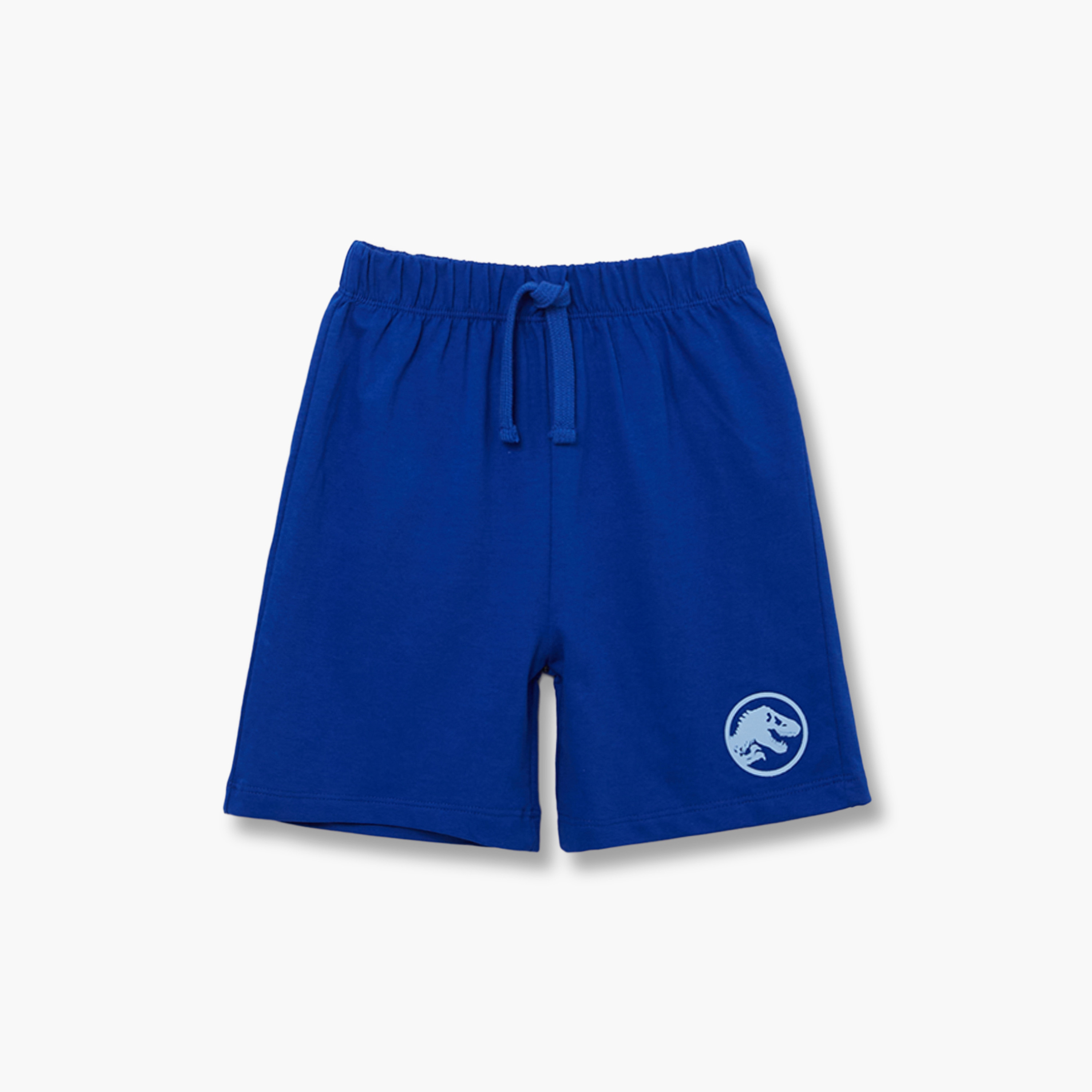 Jurassic Park Printed Cotton T-Shirt & Shorts Set-boys-clothing-setsandcoords-image-4