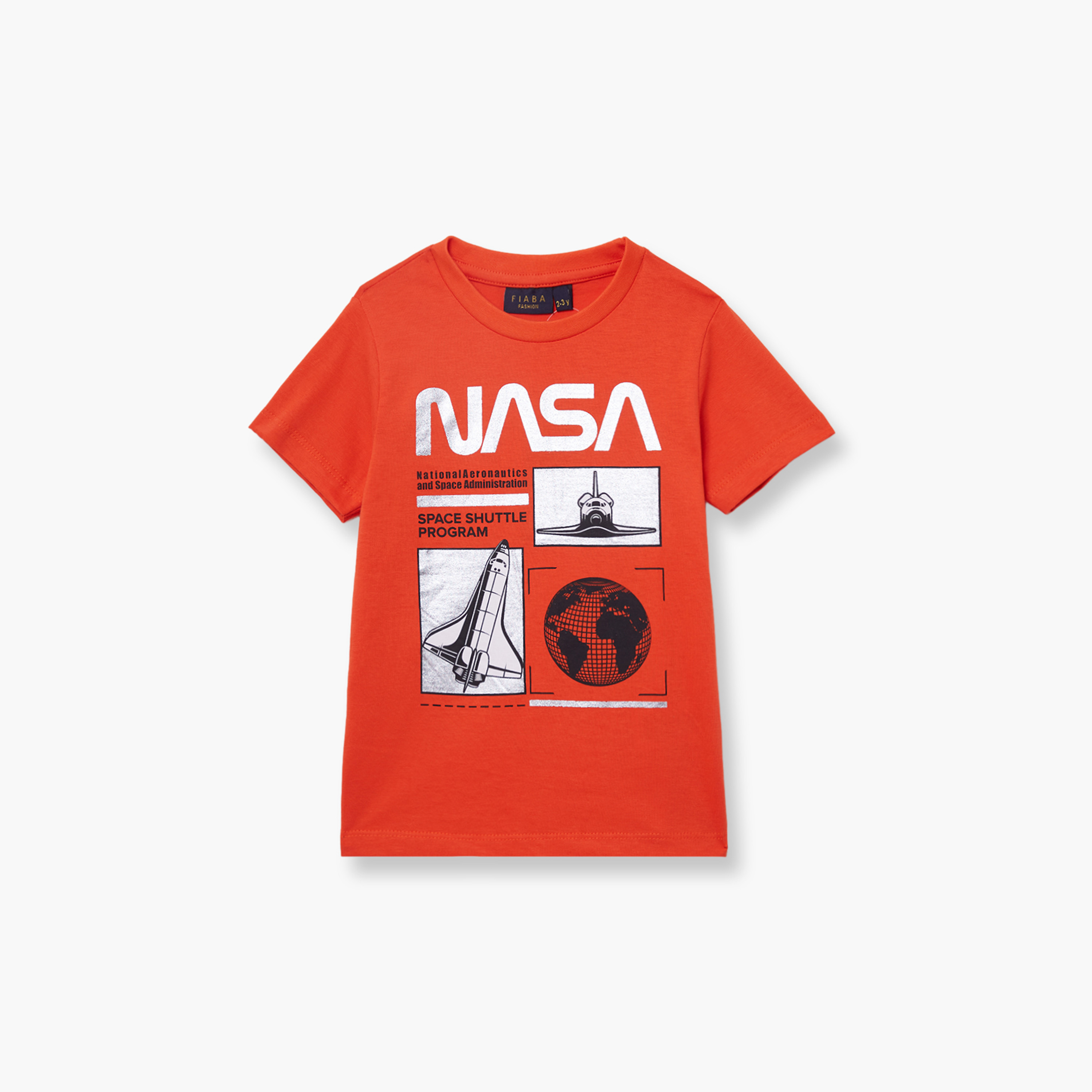 NASA Printed Cotton T-Shirt & Shorts Set-boys-clothing-setsandcoords-image-3