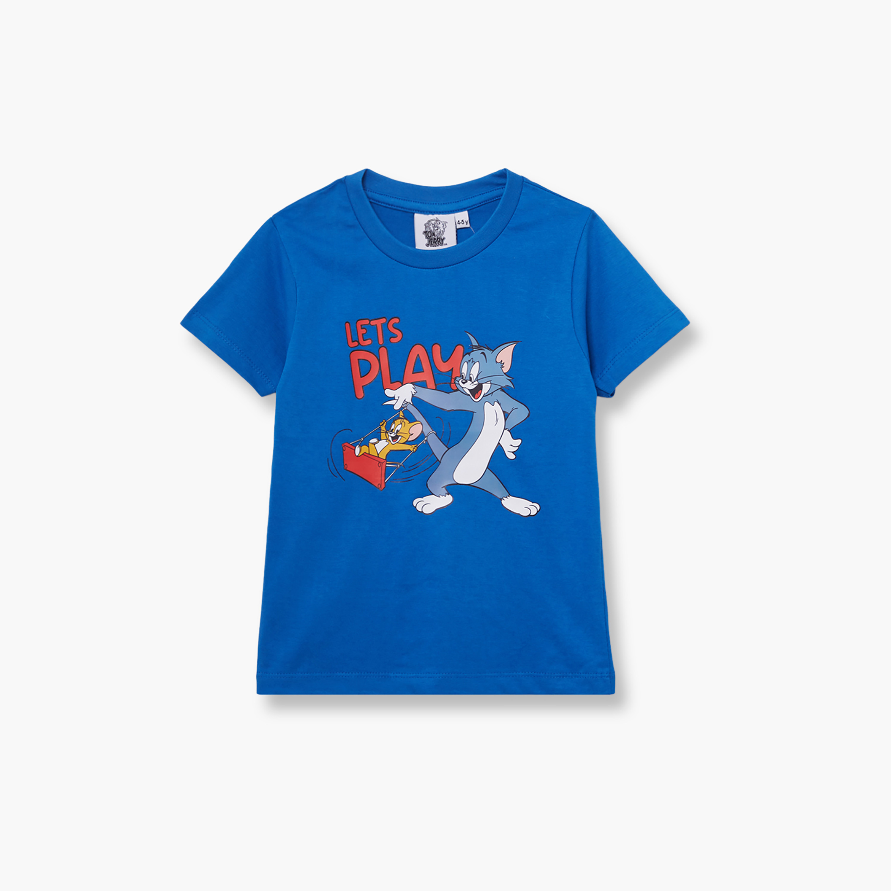 Tom & Jerry Printed Cotton T-Shirt & Shorts Set-boys-clothing-setsandcoords-image-3