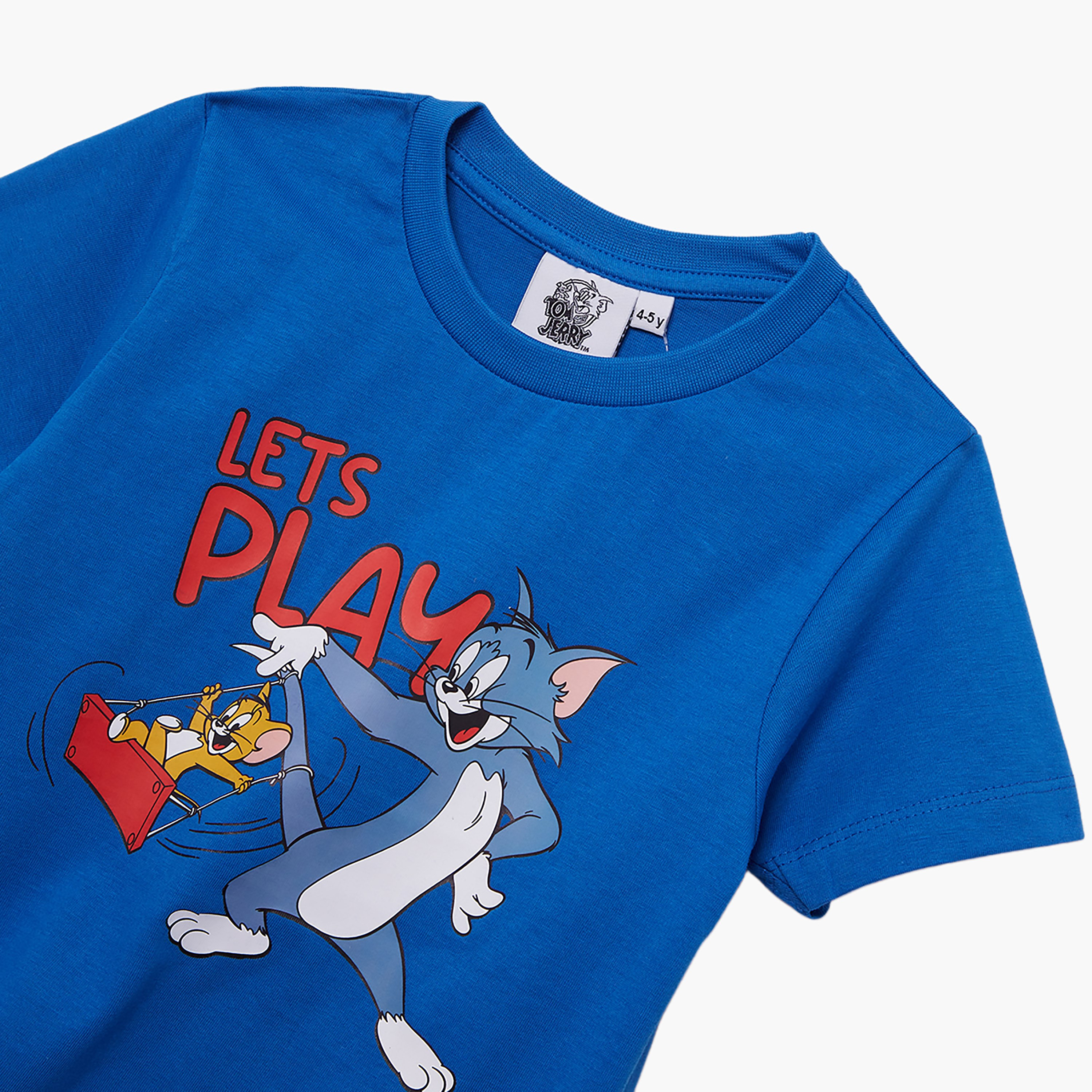 Tom & Jerry Printed Cotton T-Shirt & Shorts Set-boys-clothing-setsandcoords-image-5