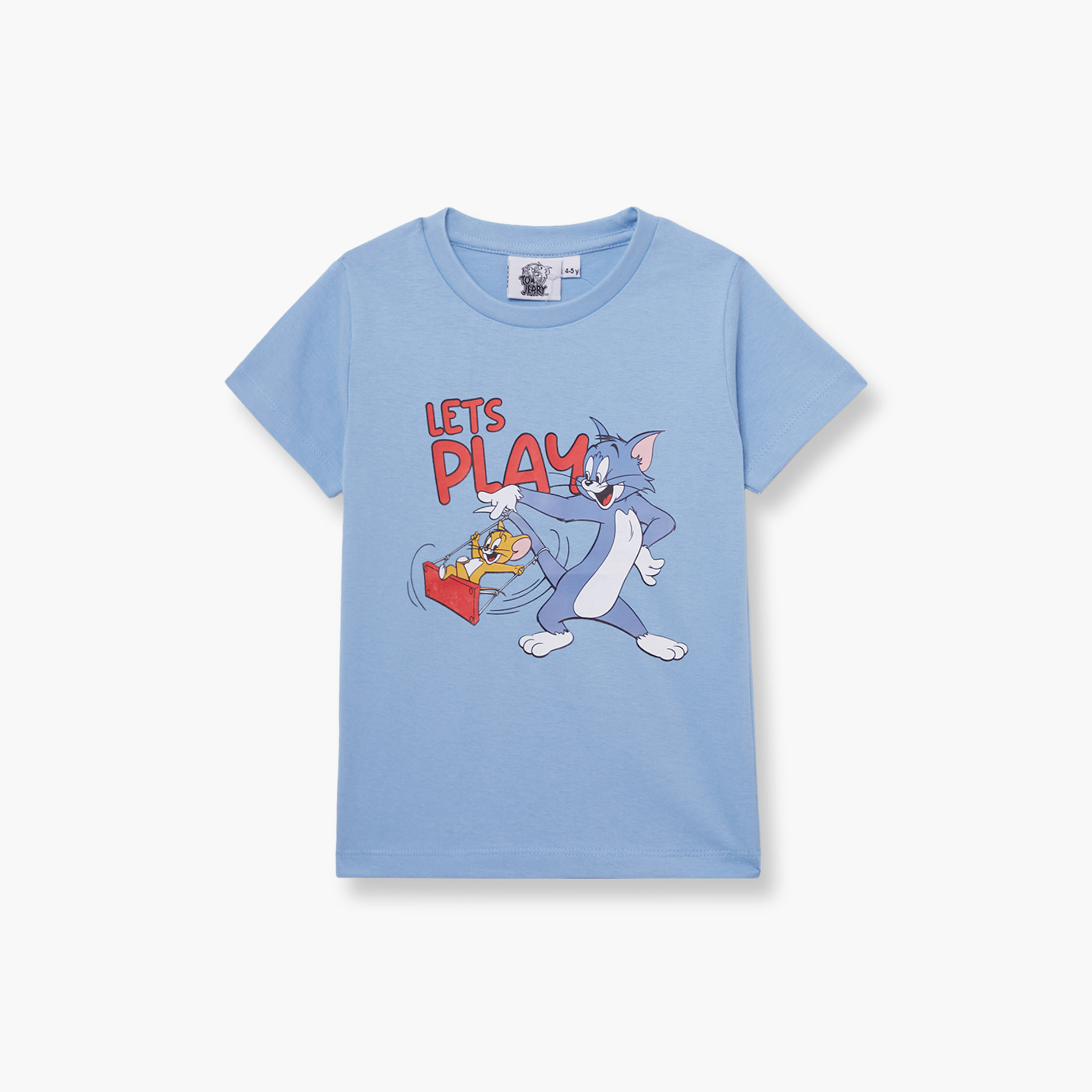 Tom & Jerry Printed Cotton T-Shirt & Shorts Set-boys-clothing-setsandcoords-image-3