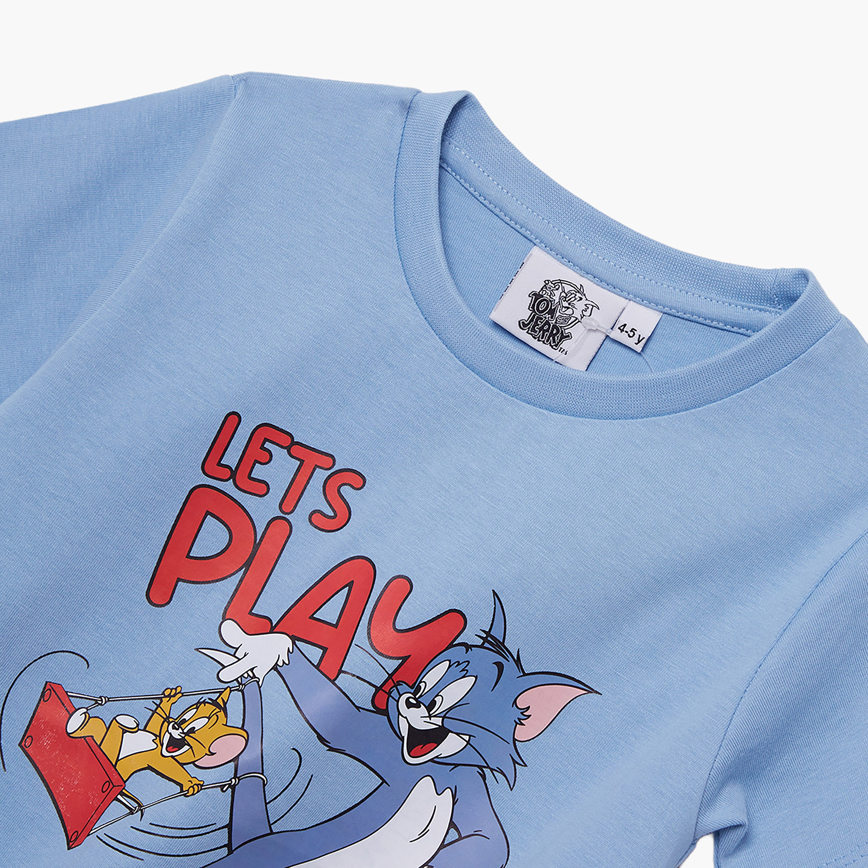 Tom & Jerry Printed Cotton T-Shirt & Shorts Set-boys-clothing-setsandcoords-image-5