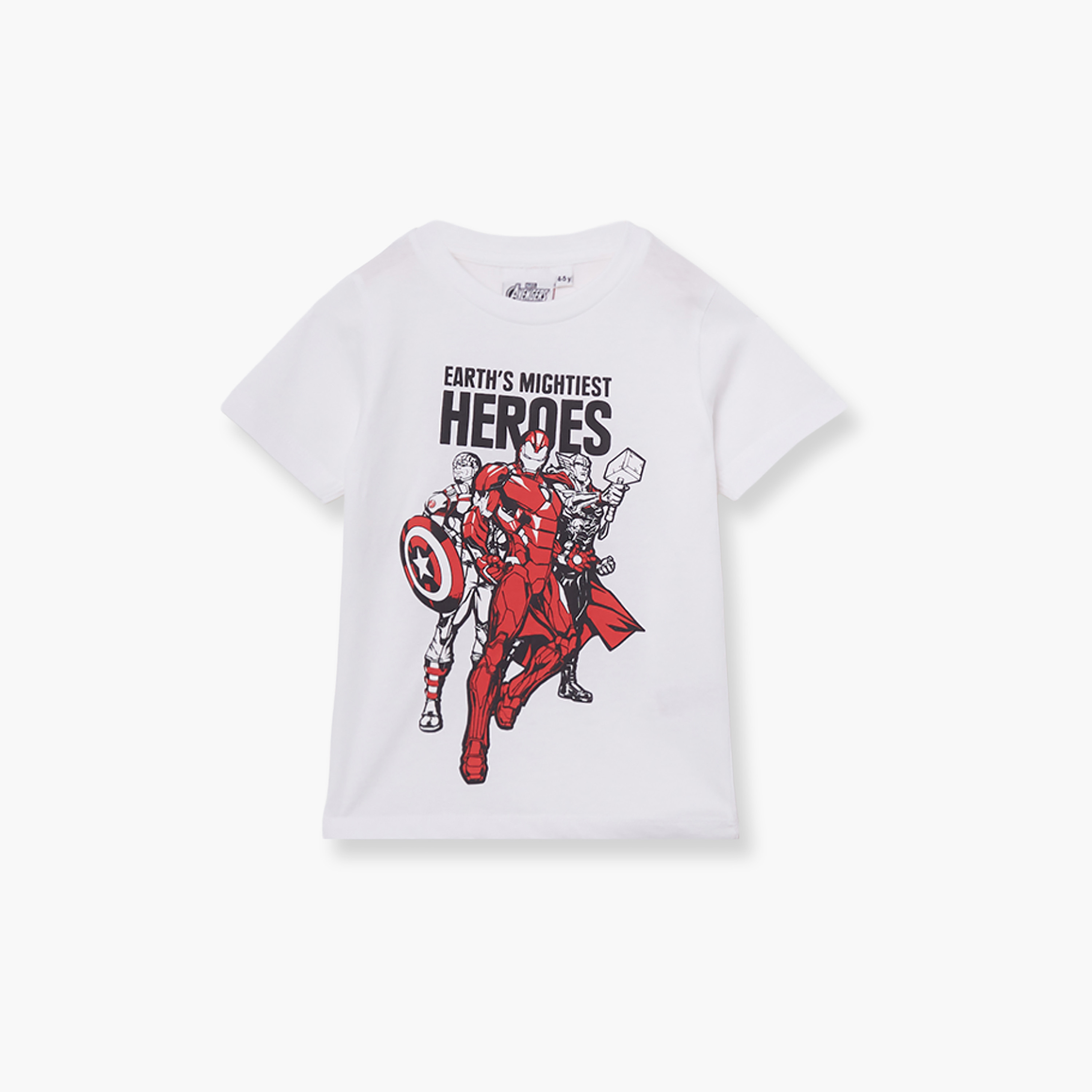 طقم تيشيرت وشورت قطني بطبعة مارفل-boys-clothing-setsandcoords-image-3