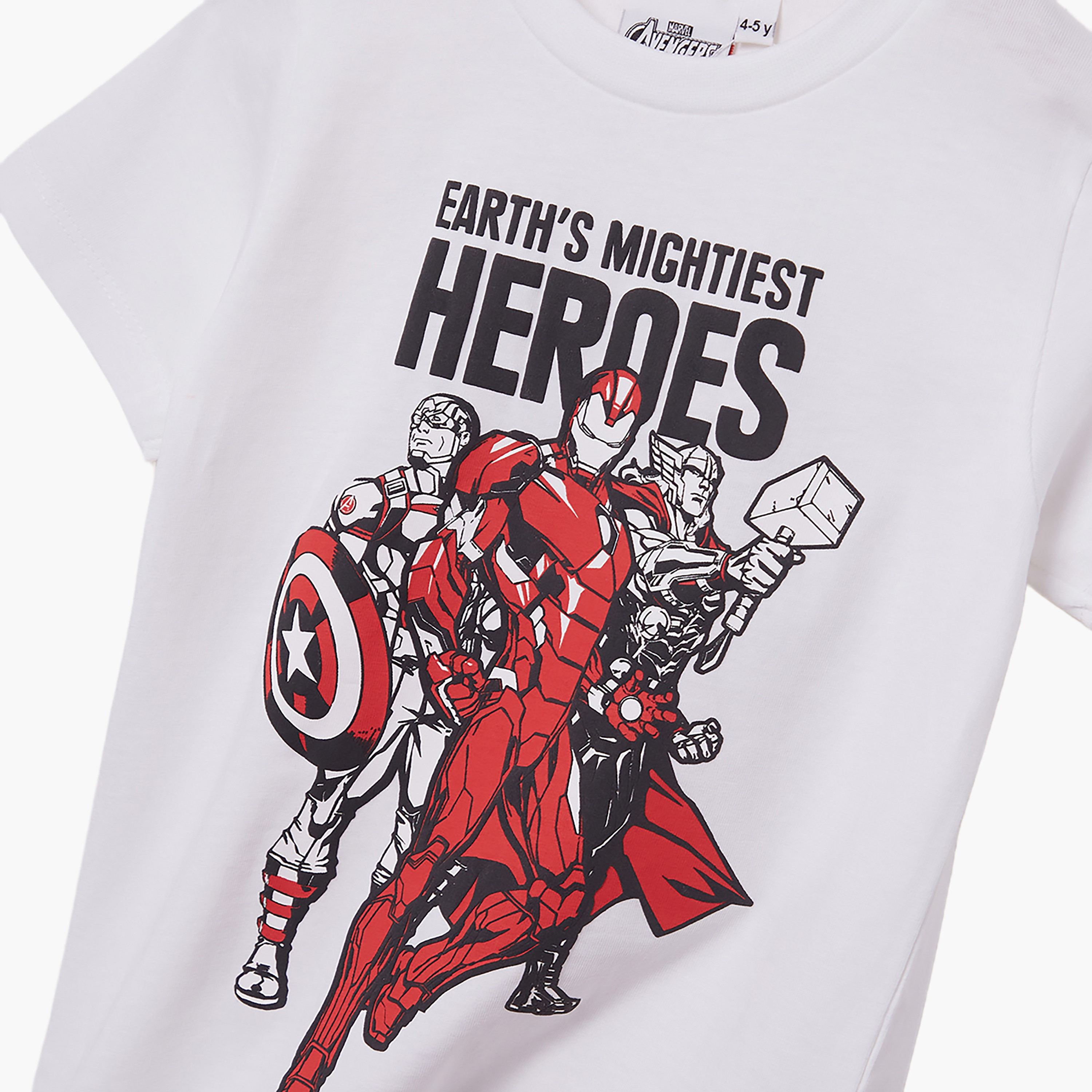 طقم تيشيرت وشورت قطني بطبعة مارفل-boys-clothing-setsandcoords-image-6
