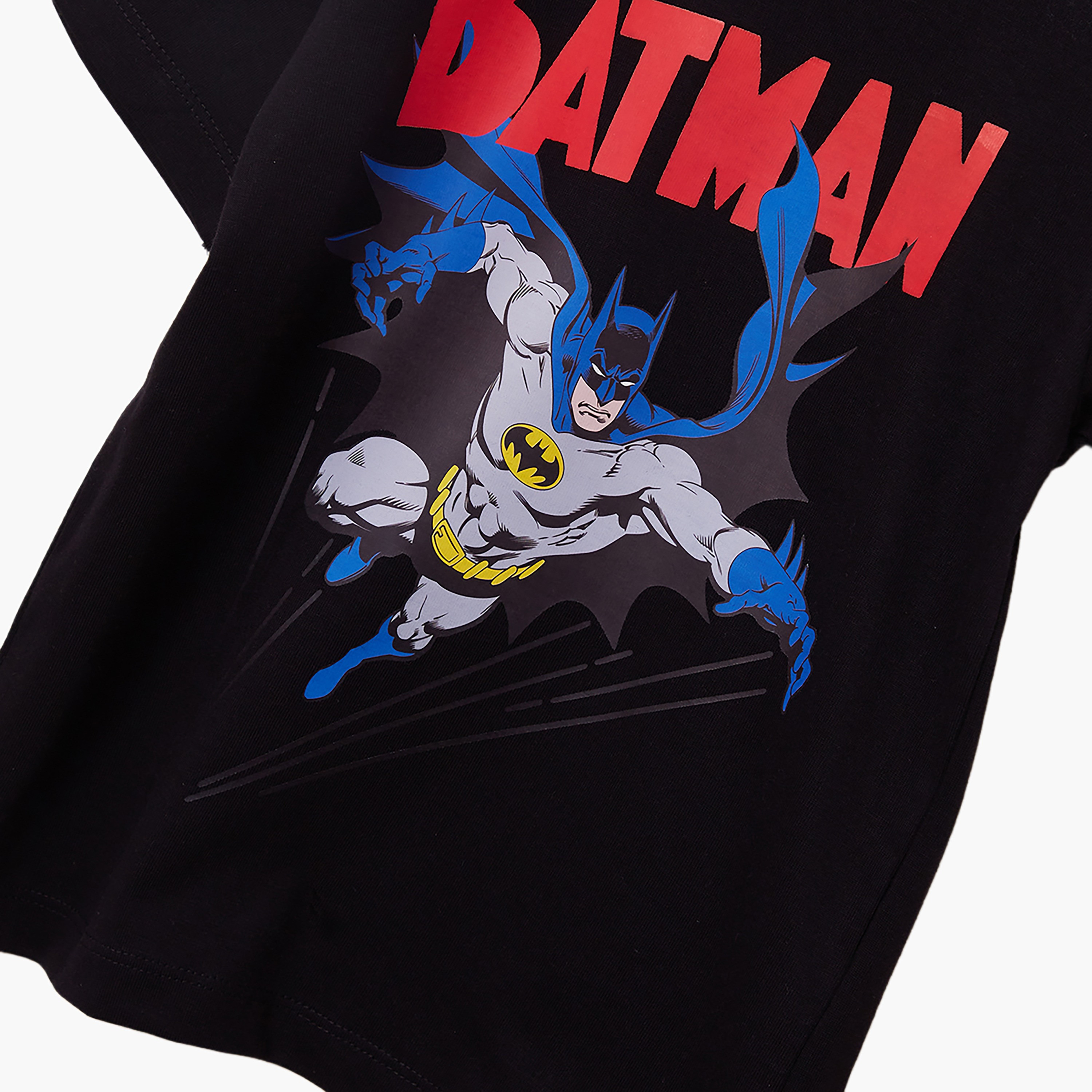 طقم تيشيرت وشورت قطني بطبعة باتمان-boys-clothing-setsandcoords-image-6