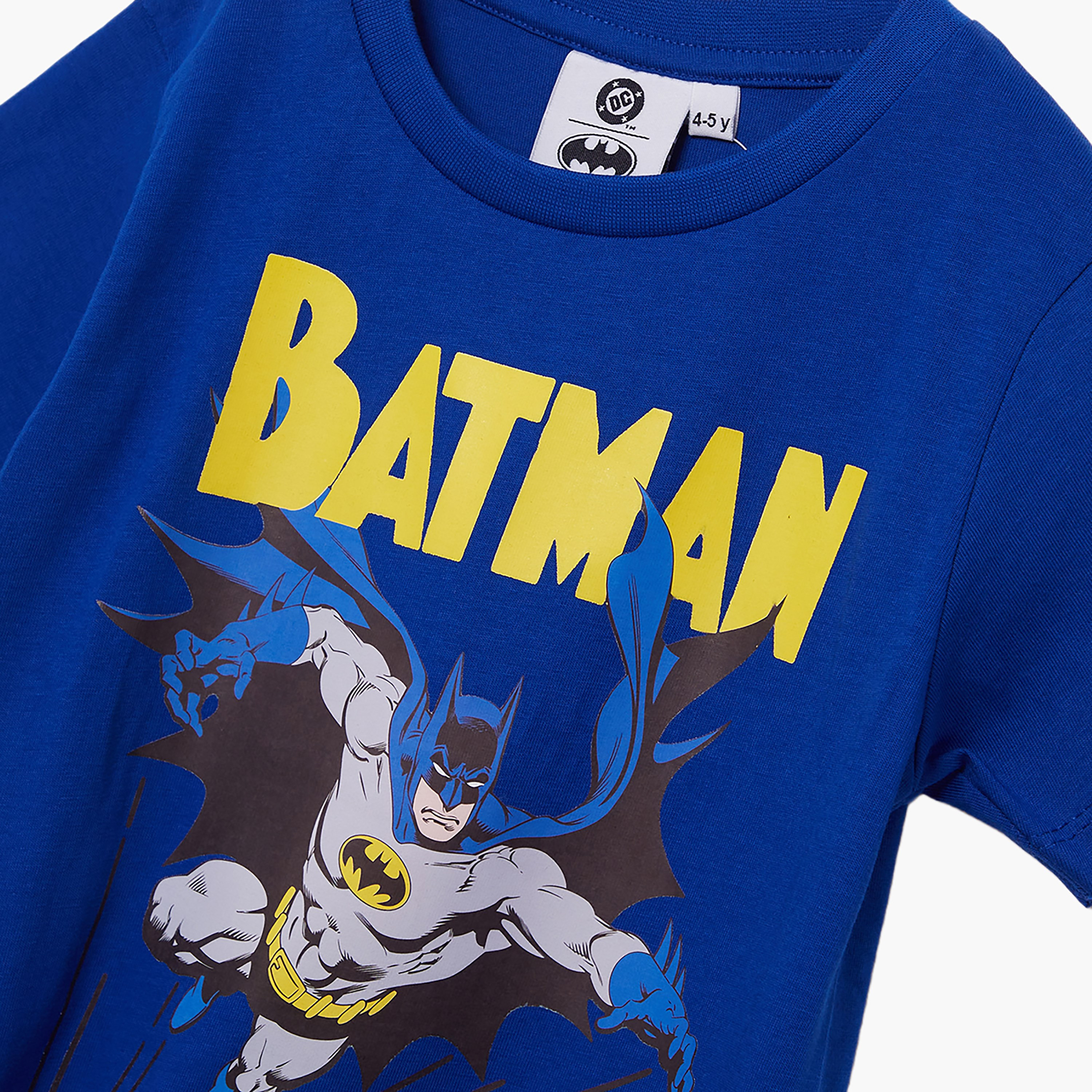 طقم تيشيرت وشورت قطني بطبعة باتمان-boys-clothing-setsandcoords-image-5