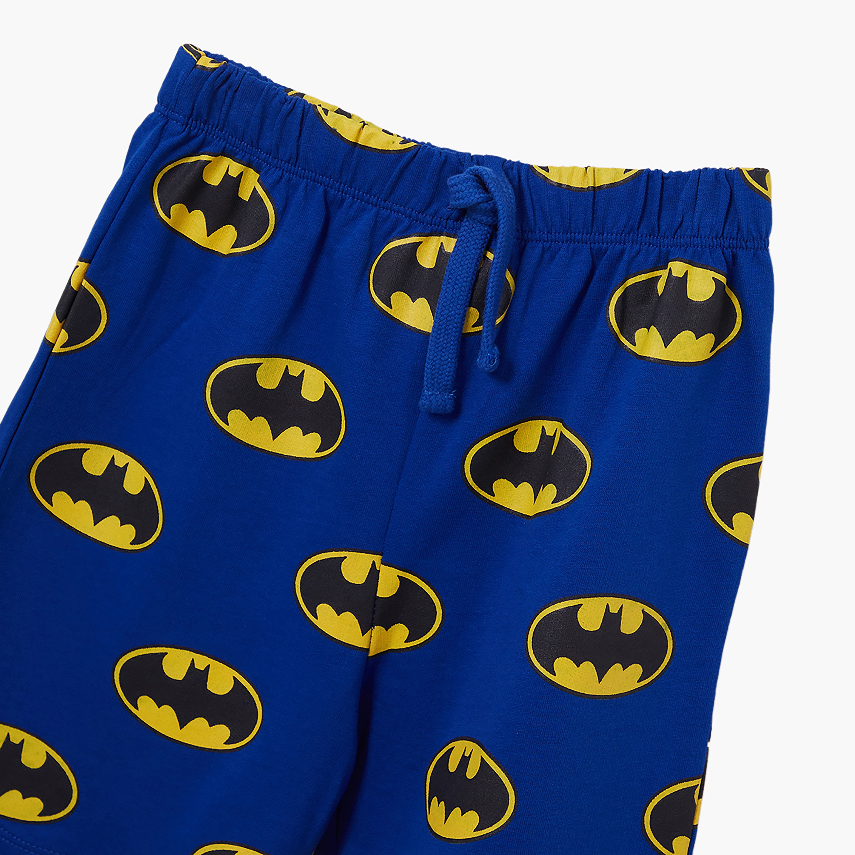 طقم تيشيرت وشورت قطني بطبعة باتمان-boys-clothing-setsandcoords-image-7