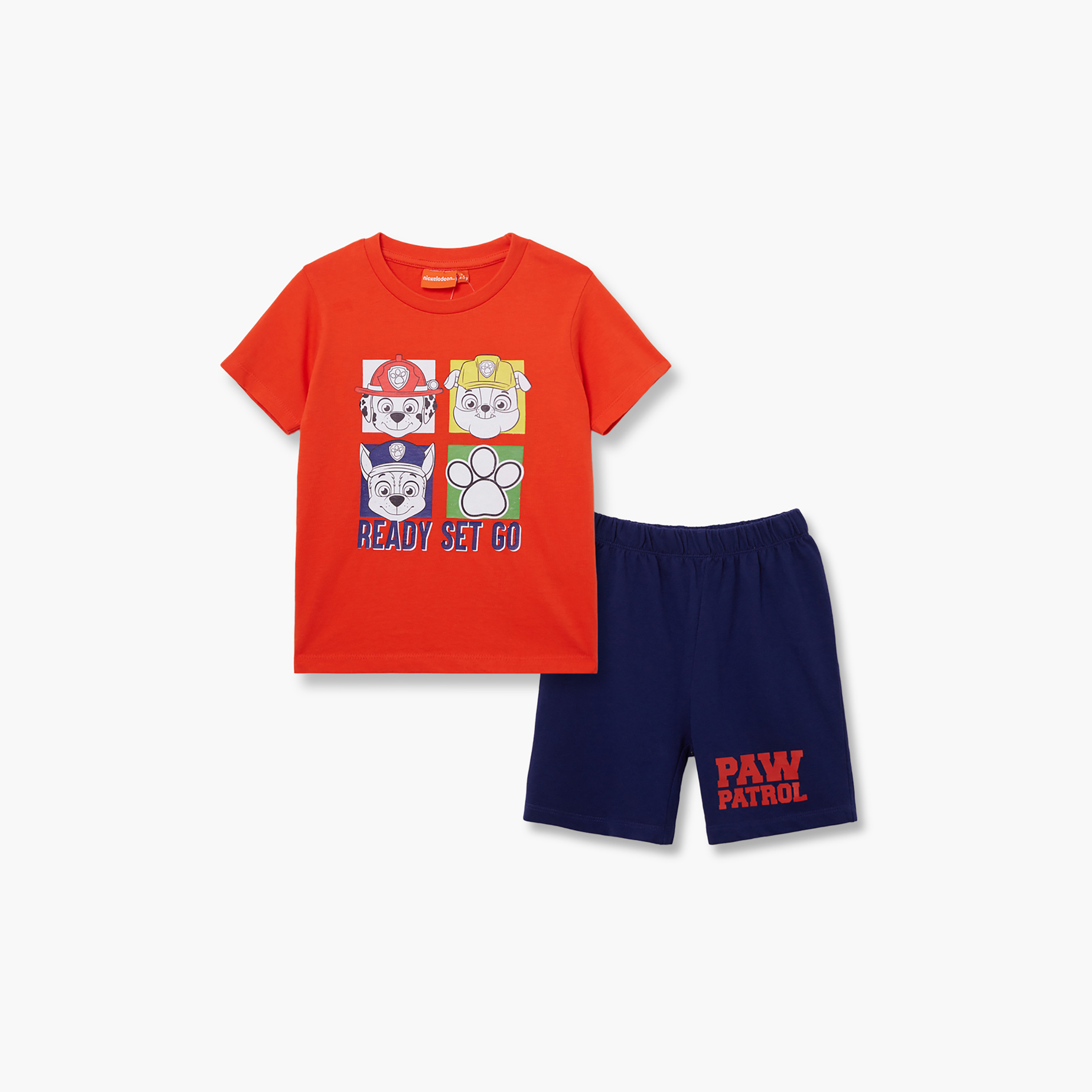 Paw Patrol Printed Cotton T-Shirt & Shorts Set-boys-clothing-setsandcoords-image-2