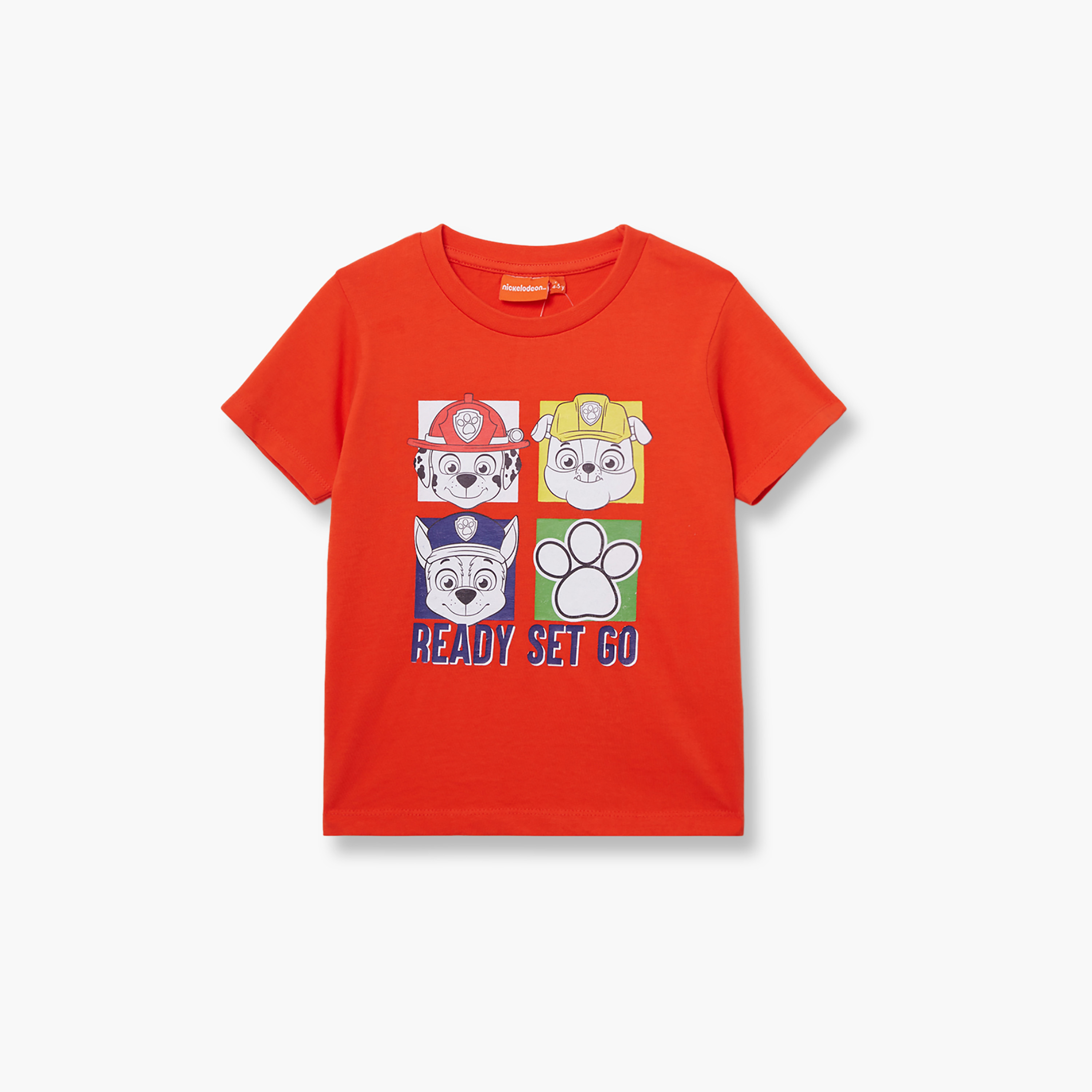 Paw Patrol Printed Cotton T-Shirt & Shorts Set-boys-clothing-setsandcoords-image-3