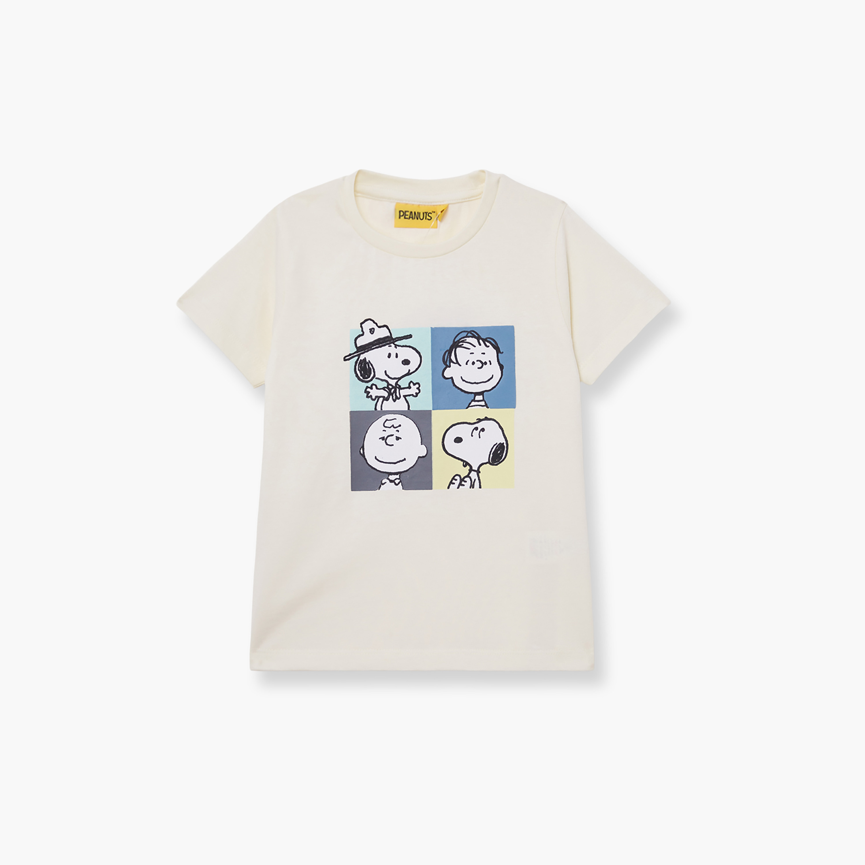 Peanuts Printed Cotton T-Shirt & Shorts Set-boys-clothing-setsandcoords-image-3