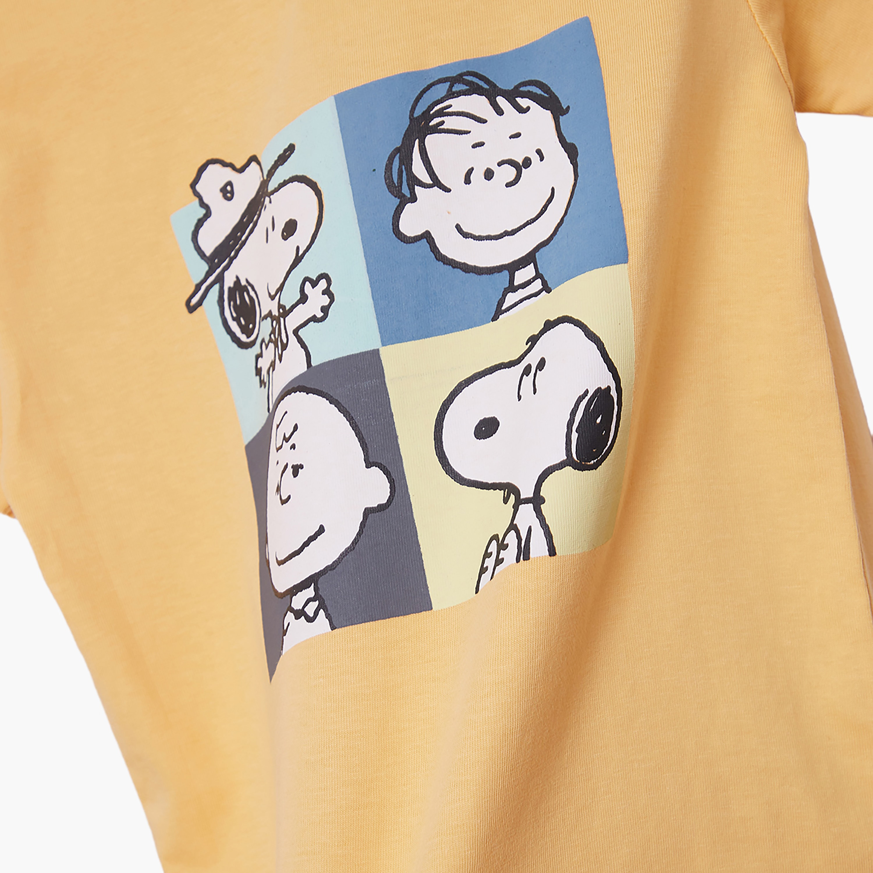 طقم تيشيرت وشورت قطني بطبعة بيناتس-boys-clothing-setsandcoords-image-5