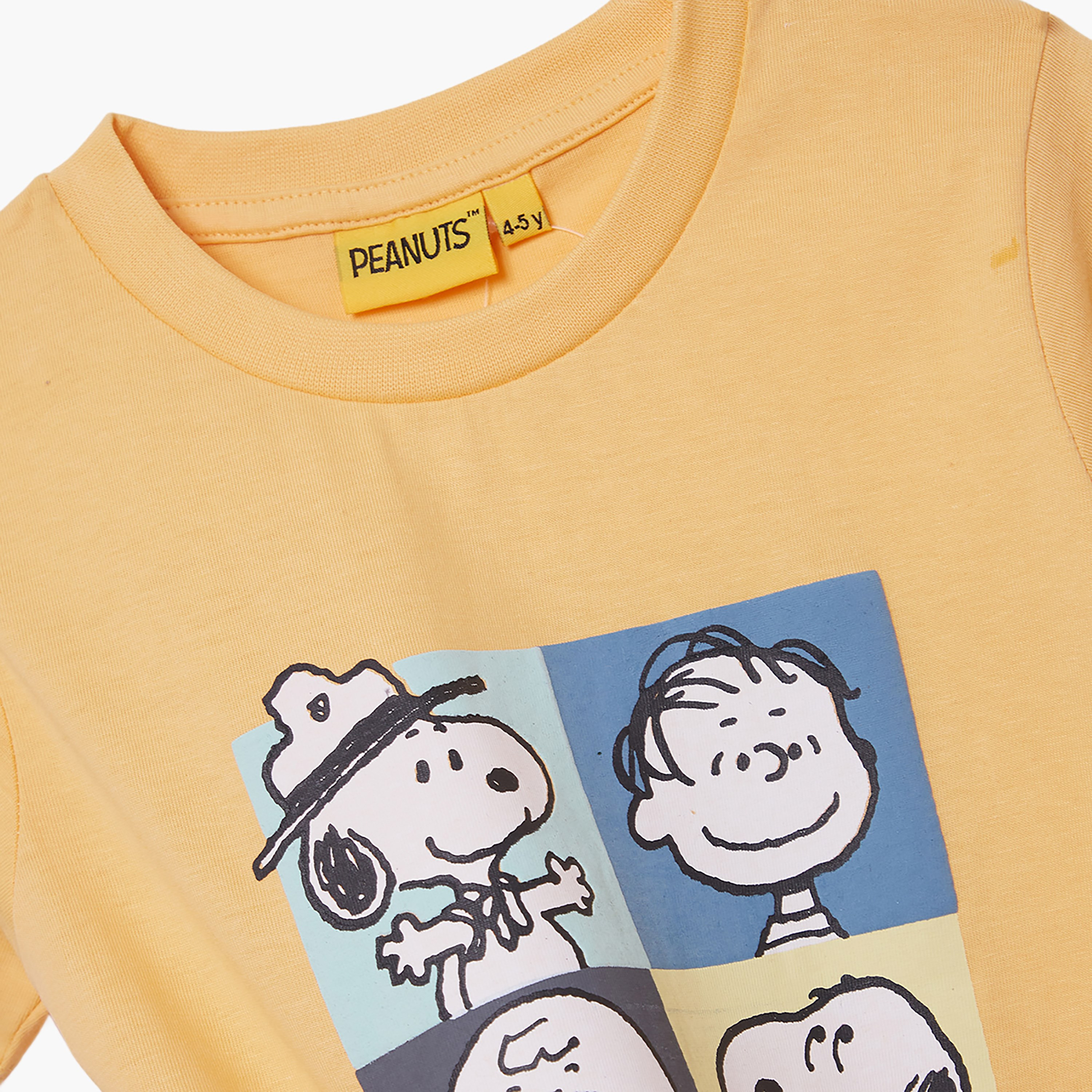 طقم تيشيرت وشورت قطني بطبعة بيناتس-boys-clothing-setsandcoords-image-6