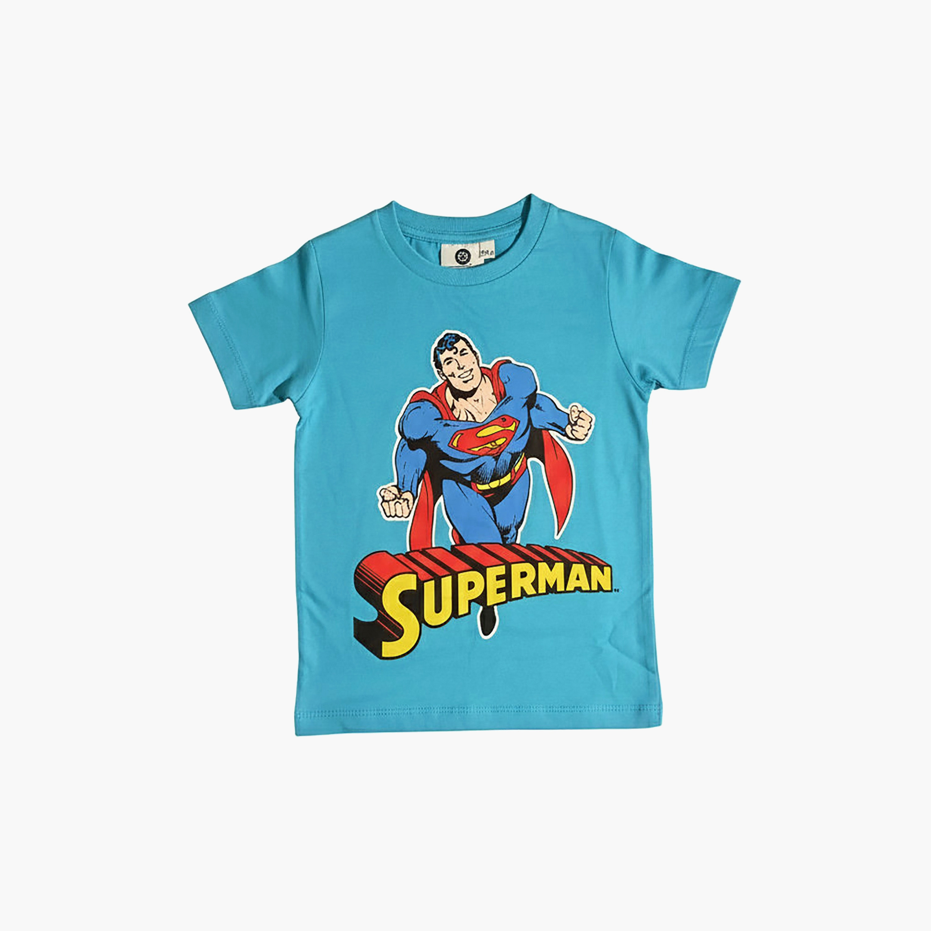 Superman Printed Cotton T-Shirt & Shorts Set-boys-clothing-setsandcoords-image-1