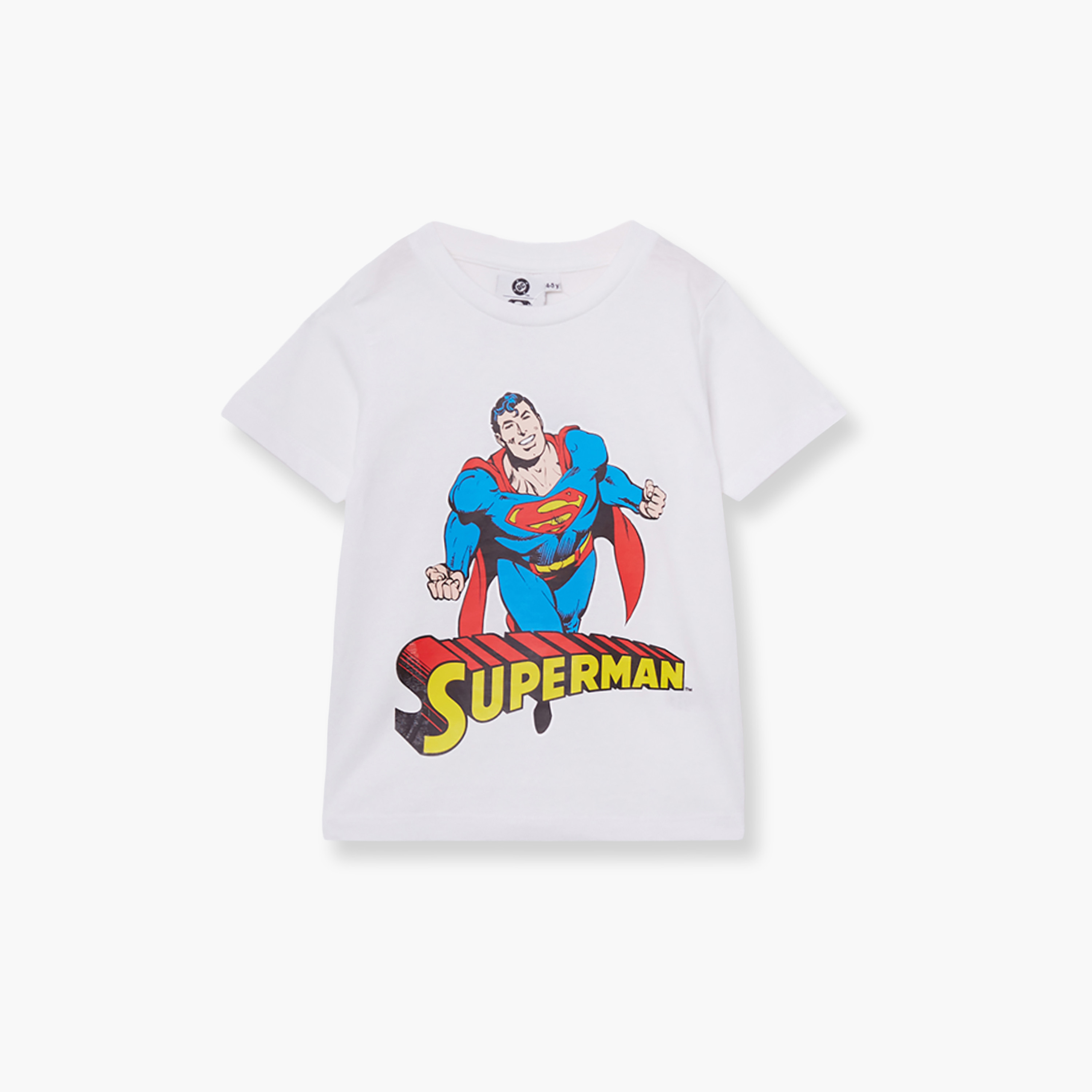 Superman Printed Cotton T-Shirt & Shorts Set-boys-clothing-setsandcoords-image-3