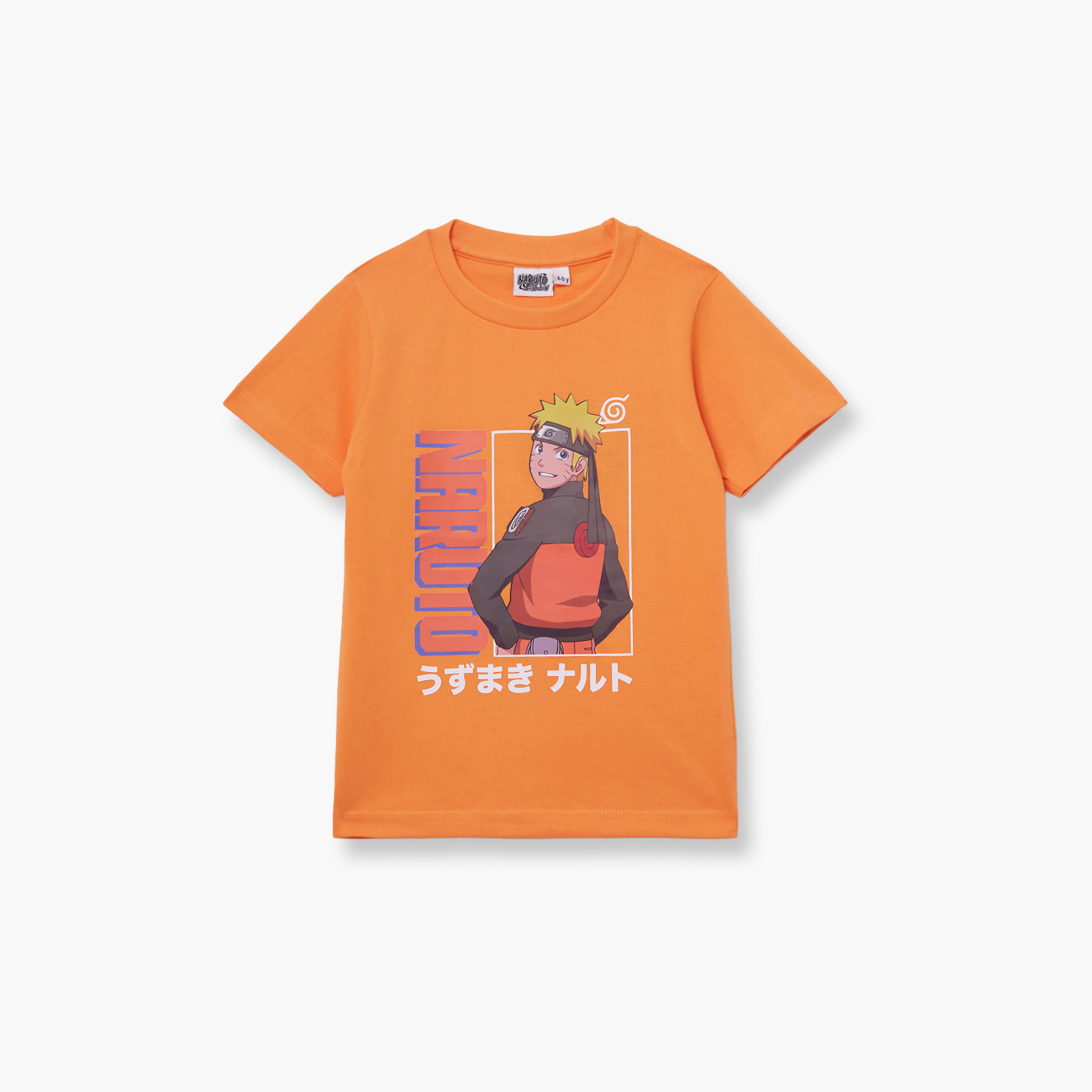 Naruto Printed Cotton T-Shirt & Shorts Set-boys-clothing-setsandcoords-image-3