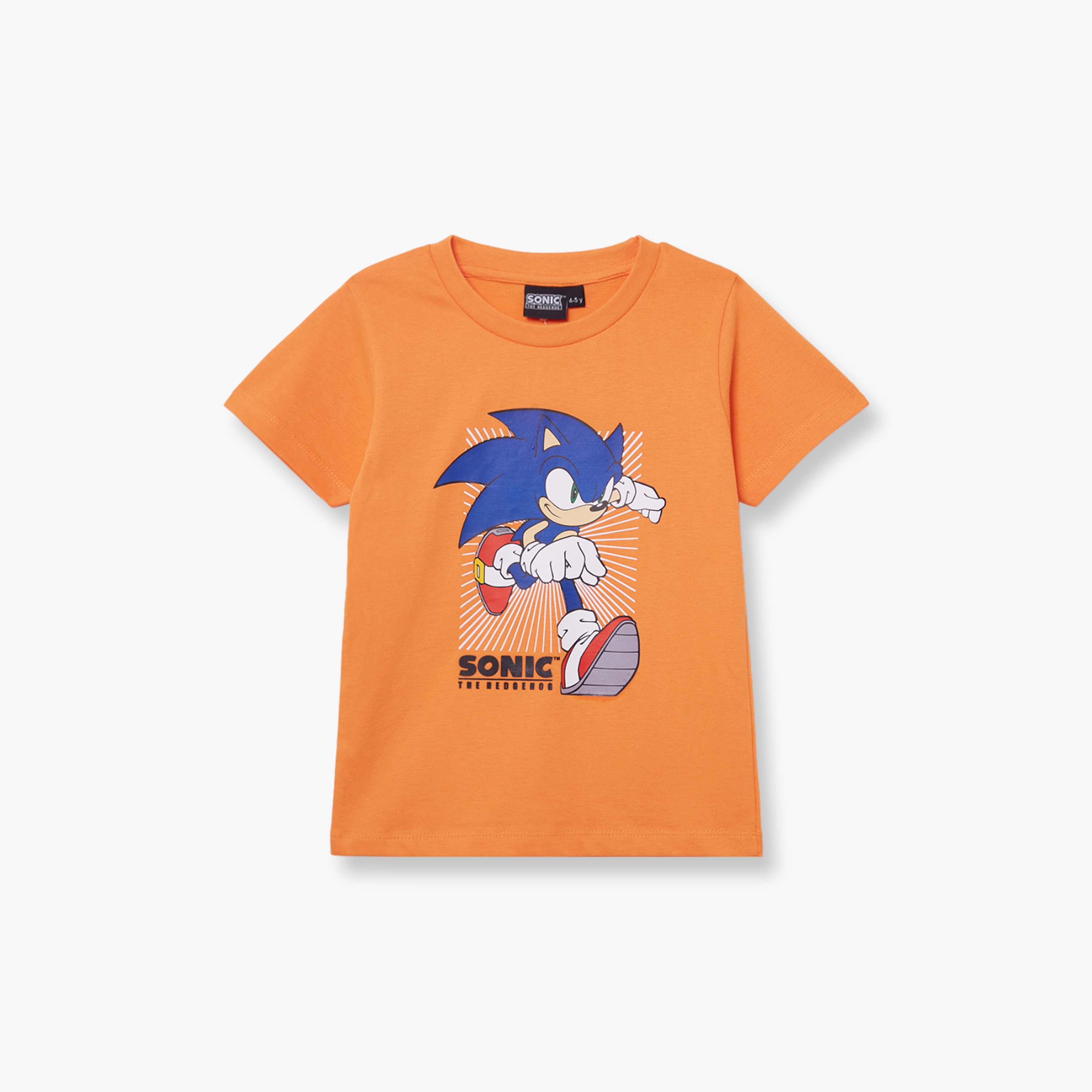 طقم تيشيرت وشورت قطني بطبعة سونيك-boys-clothing-setsandcoords-image-3