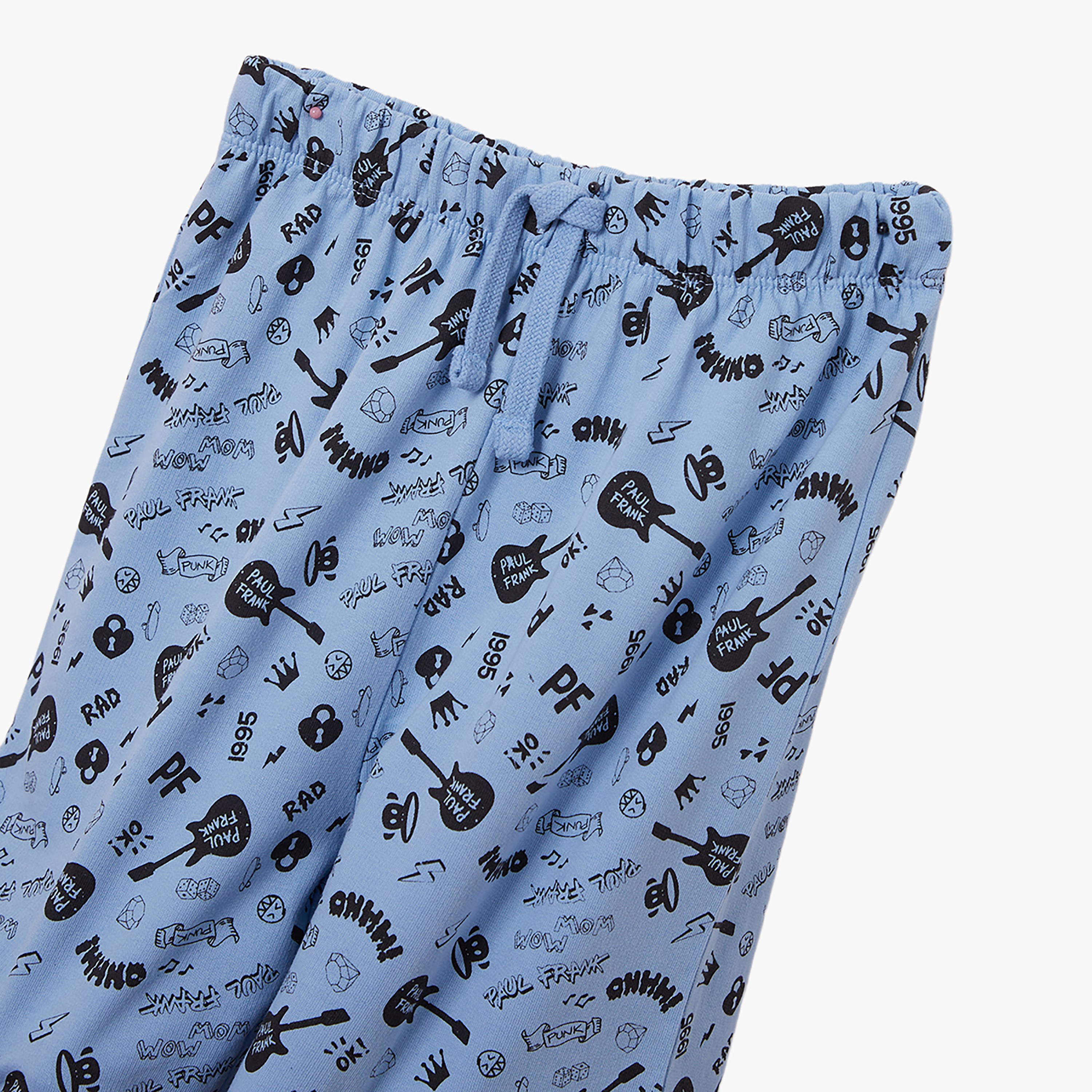 طقم تيشيرت وشورت قطني بطبعة بول فرانك-boys-clothing-setsandcoords-image-7