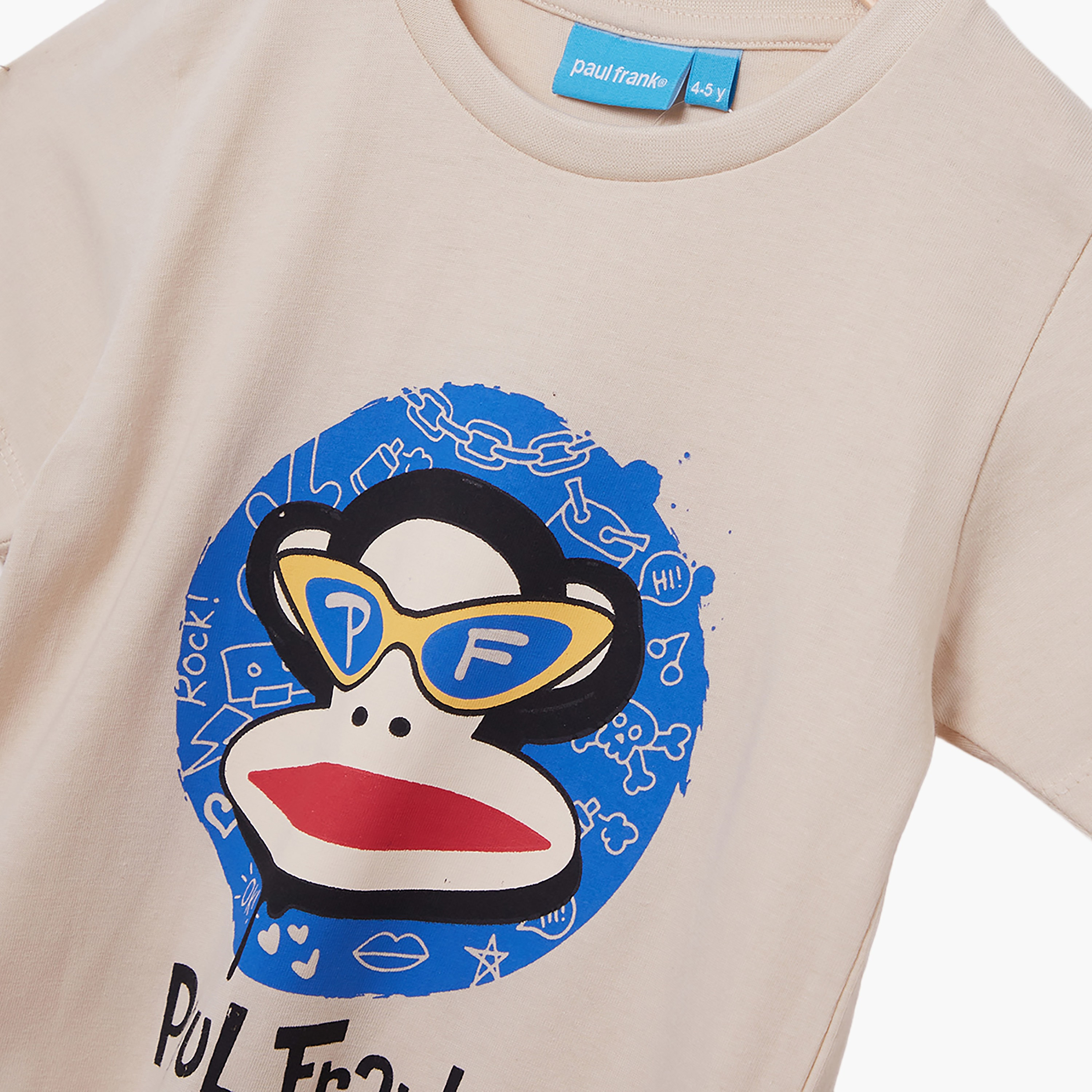 طقم تيشيرت وشورت قطني بطبعة بول فرانك-boys-clothing-setsandcoords-image-5