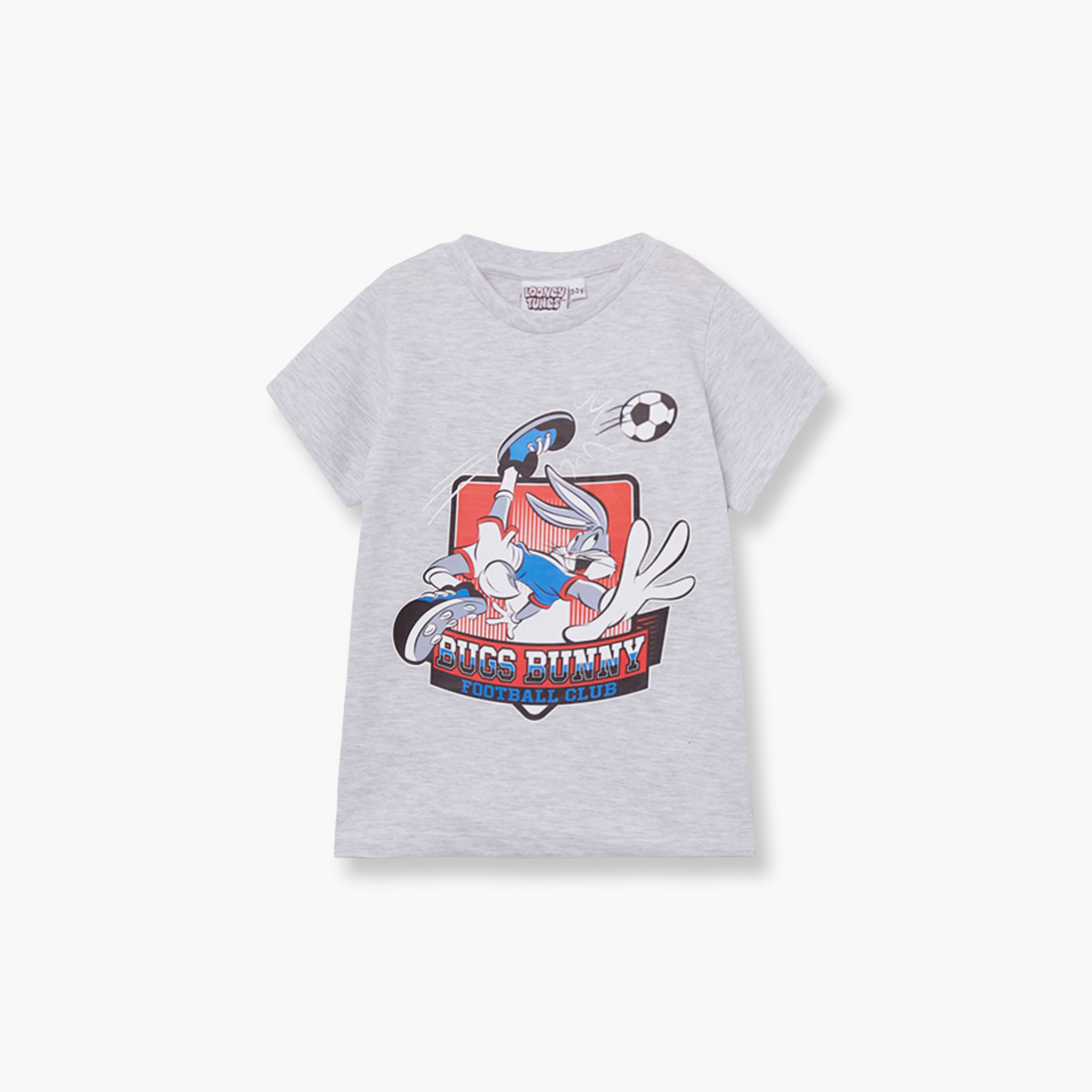 Bugs Bunny Printed Cotton T-Shirt & Shorts Set-boys-clothing-setsandcoords-image-3