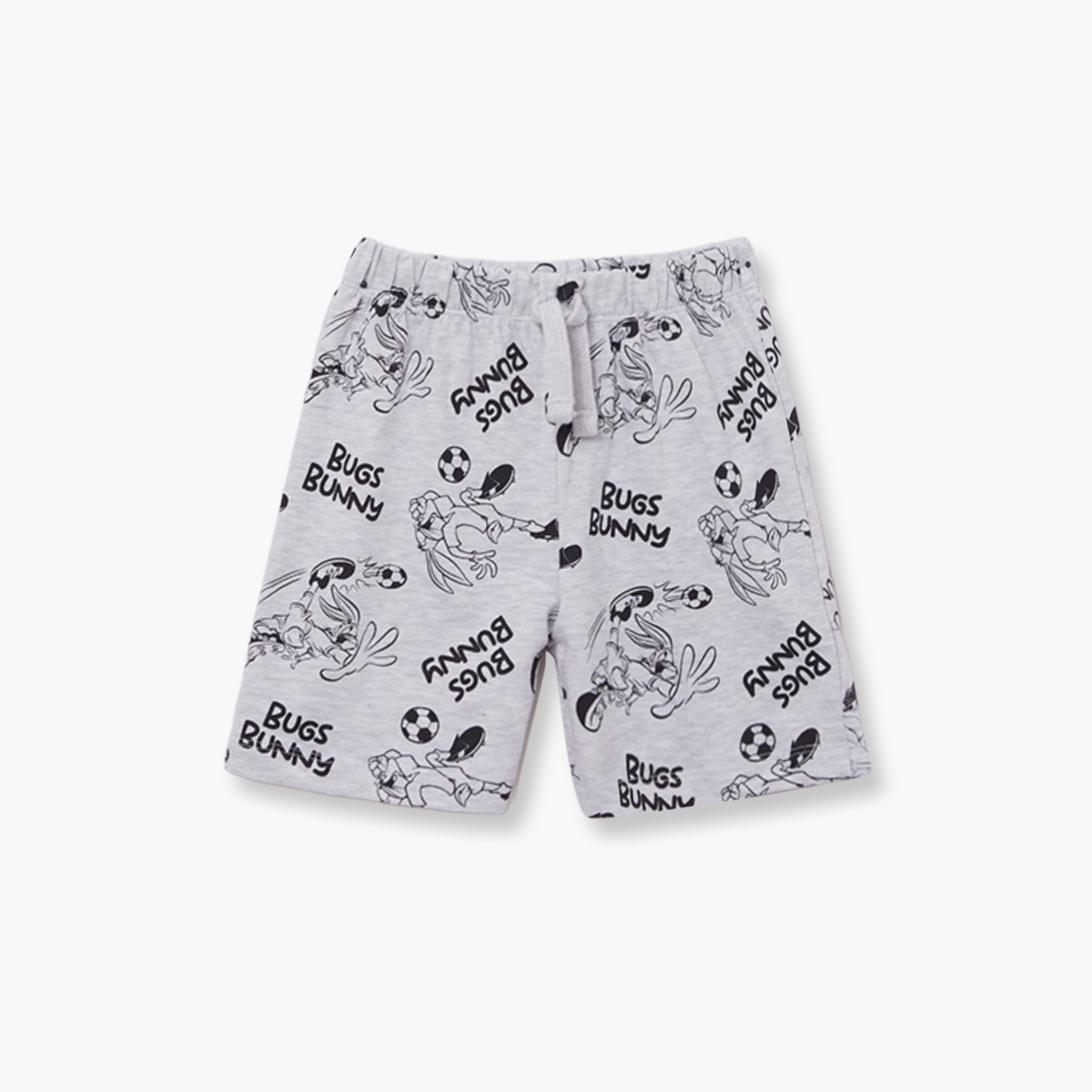 طقم تيشيرت وشورت قطني بطبعة باجز باني-boys-clothing-setsandcoords-image-4