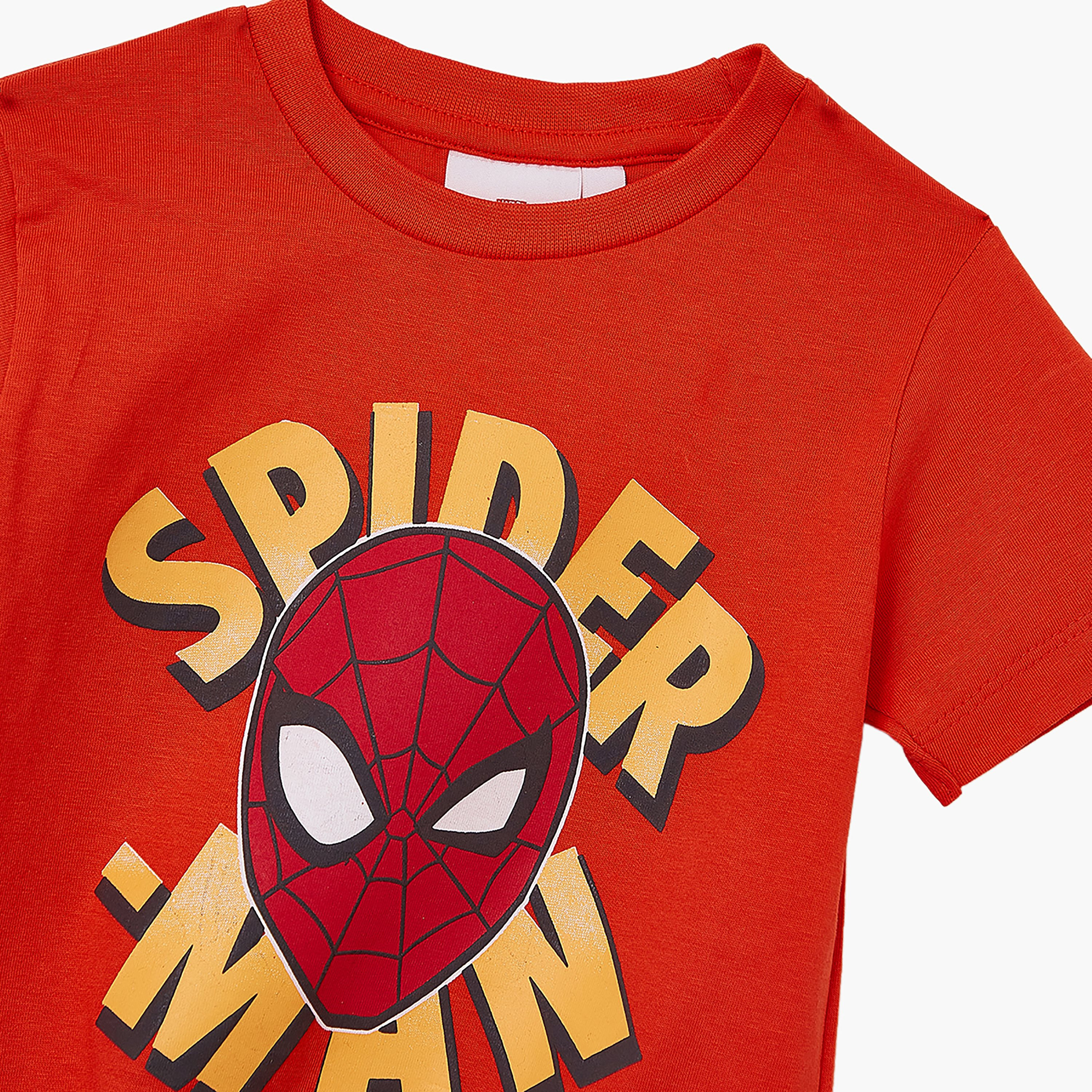 Spiderman Printed Short Sleeves Round Neck T-Shirt-boys-clothing-tshirtsandpolos-image-5