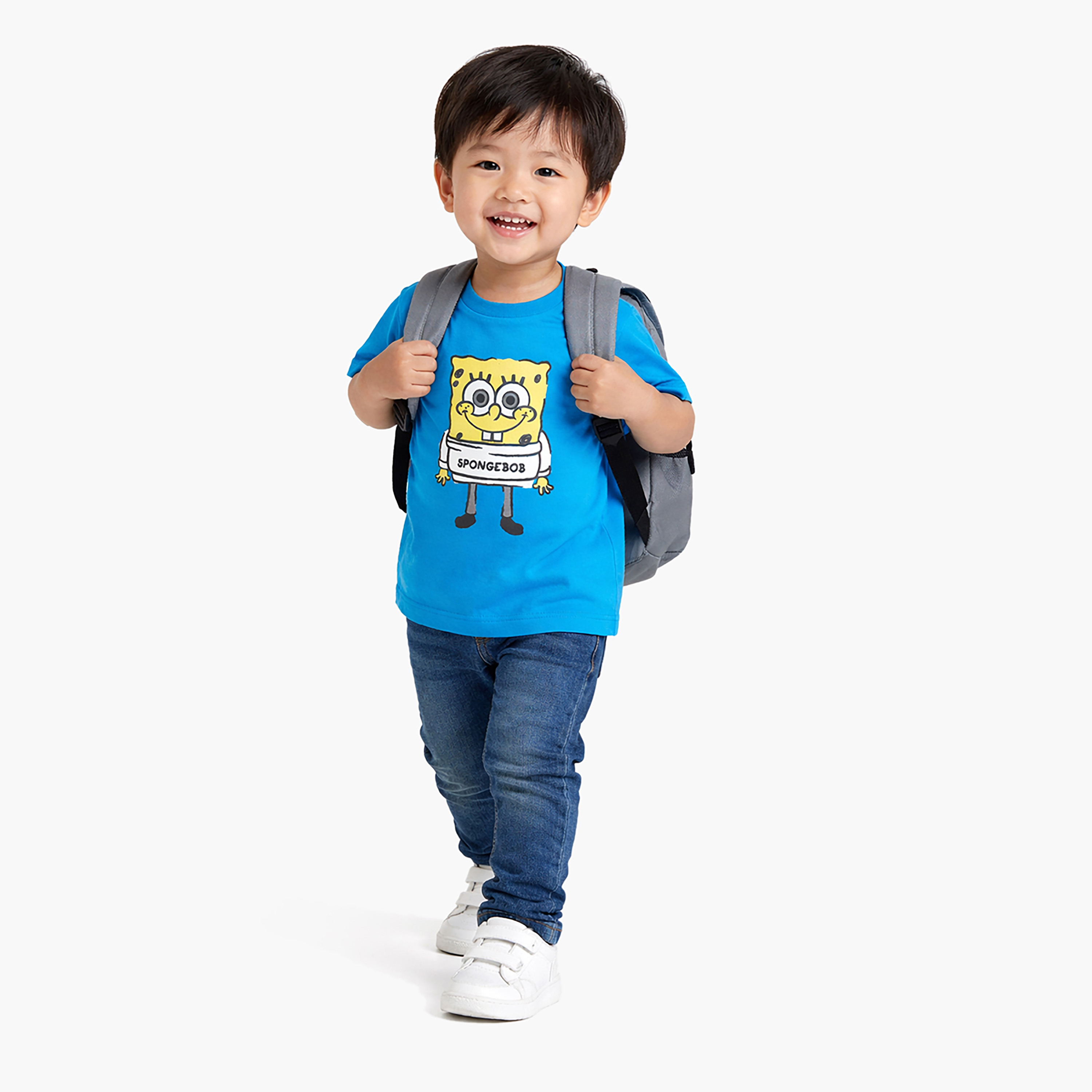 Spongebob Printed Short Sleeves Round Neck T-Shirt-boys-clothing-tshirtsandpolos-image-1