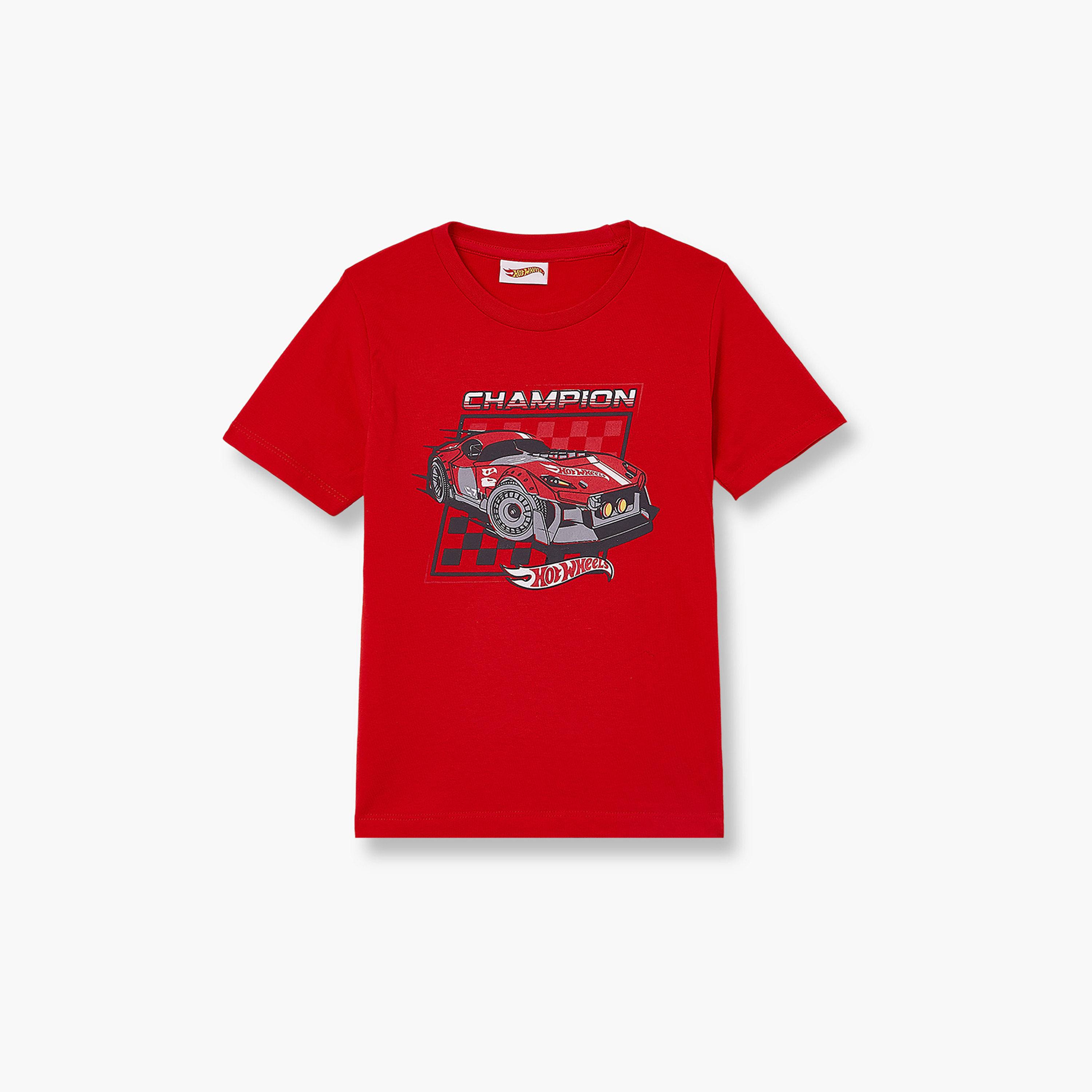 تي شيرت بأكمام قصيرة ورقبة دائرية بطبعة هوت ويلز-boys-clothing-tshirtsandpolos-image-2
