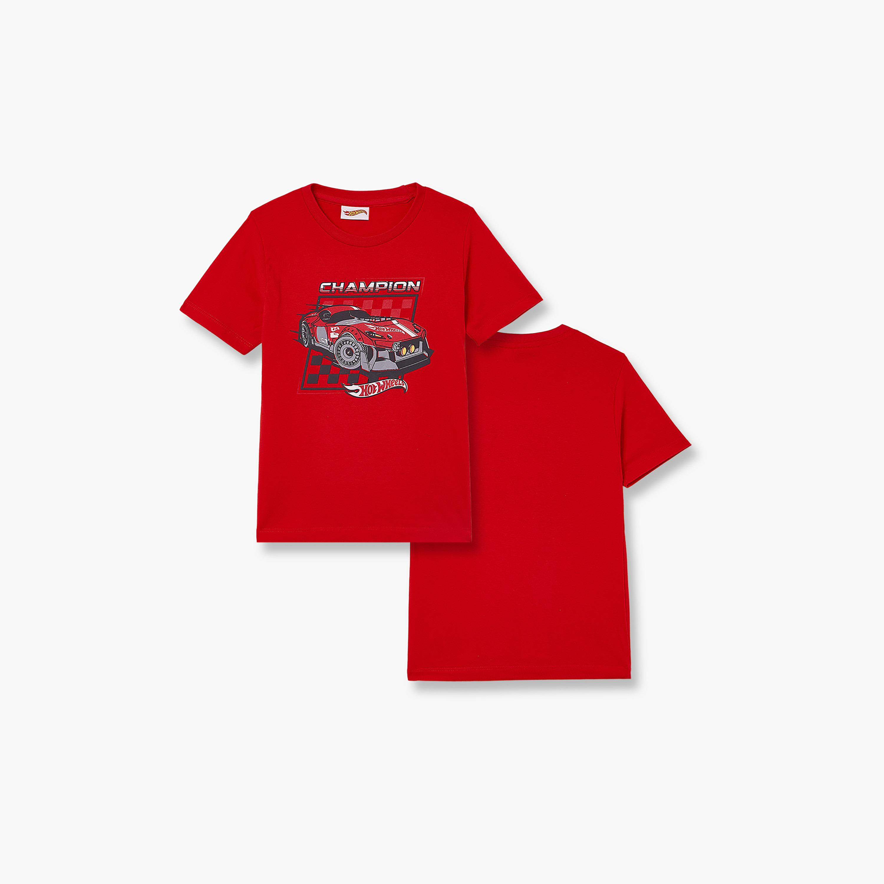 تي شيرت بأكمام قصيرة ورقبة دائرية بطبعة هوت ويلز-boys-clothing-tshirtsandpolos-image-3