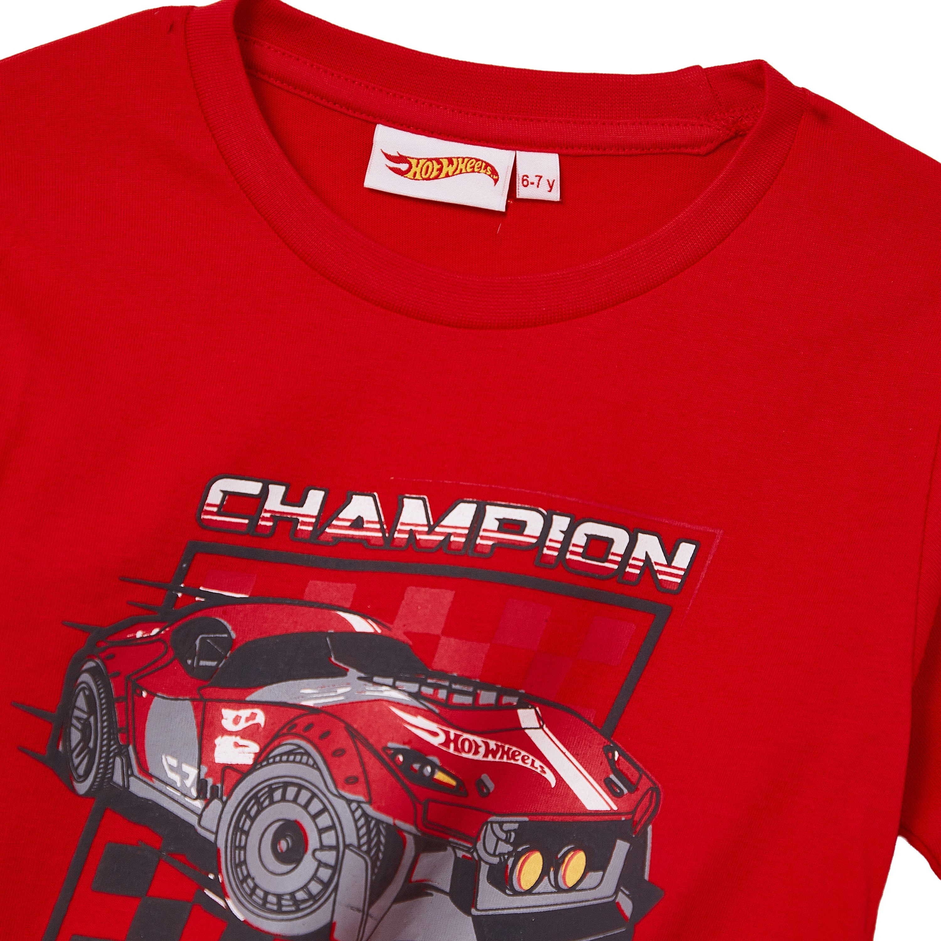 تي شيرت بأكمام قصيرة ورقبة دائرية بطبعة هوت ويلز-boys-clothing-tshirtsandpolos-image-5