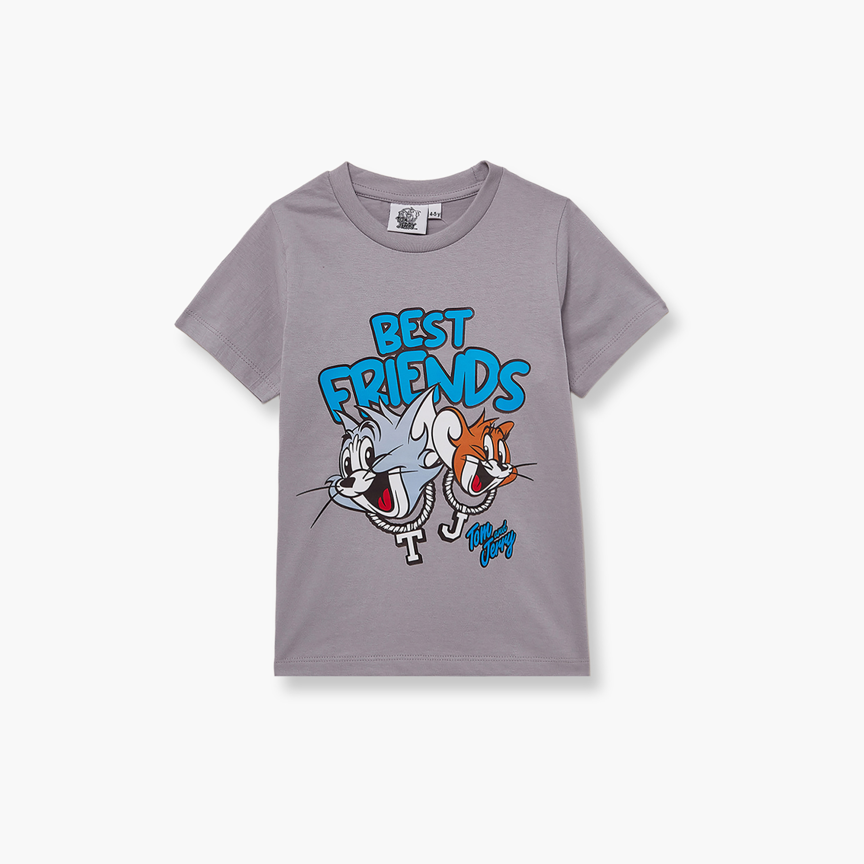 Tom & Jerry Printed Short Sleeves Round Neck T-Shirt-boys-clothing-tshirtsandpolos-image-2