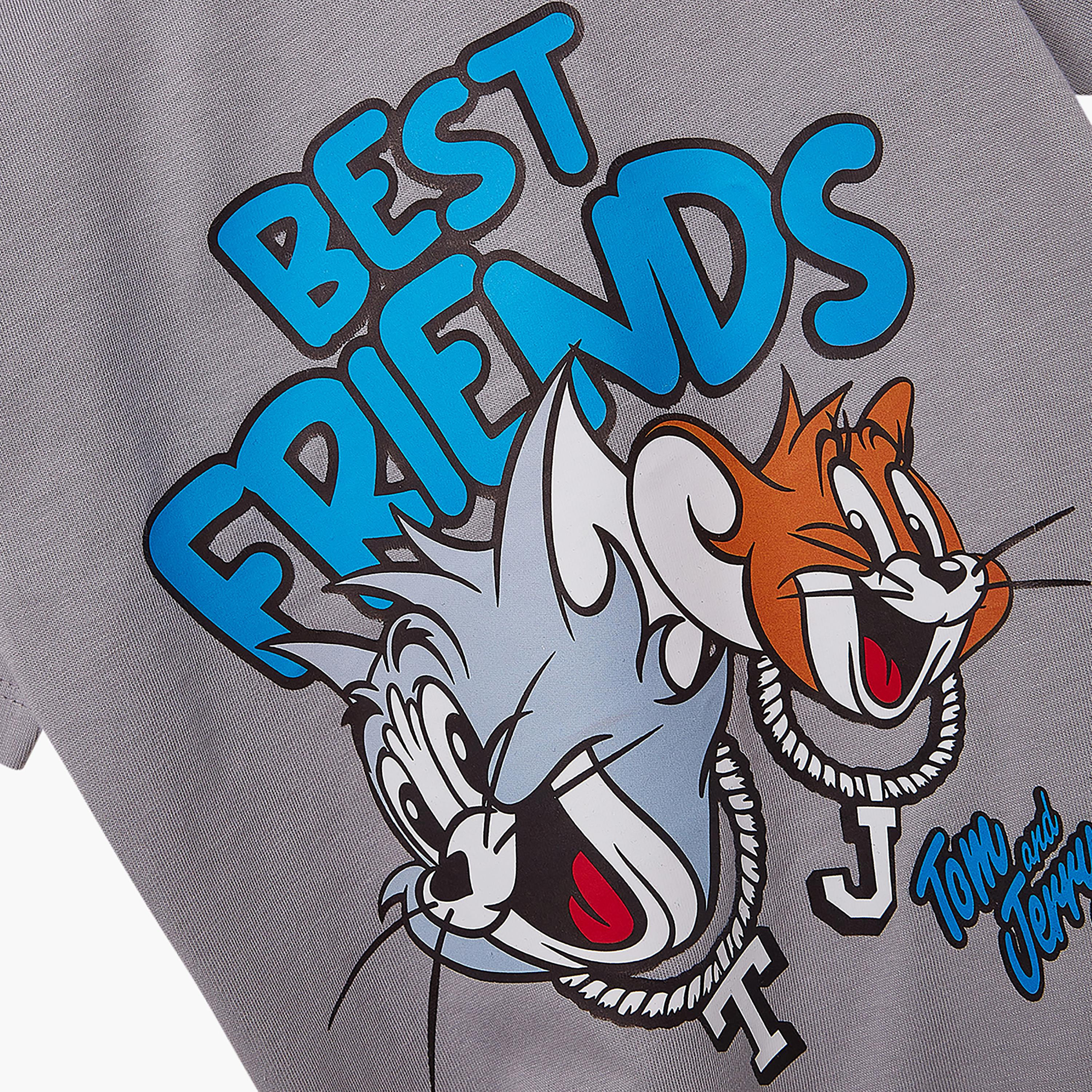Tom & Jerry Printed Short Sleeves Round Neck T-Shirt-boys-clothing-tshirtsandpolos-image-6