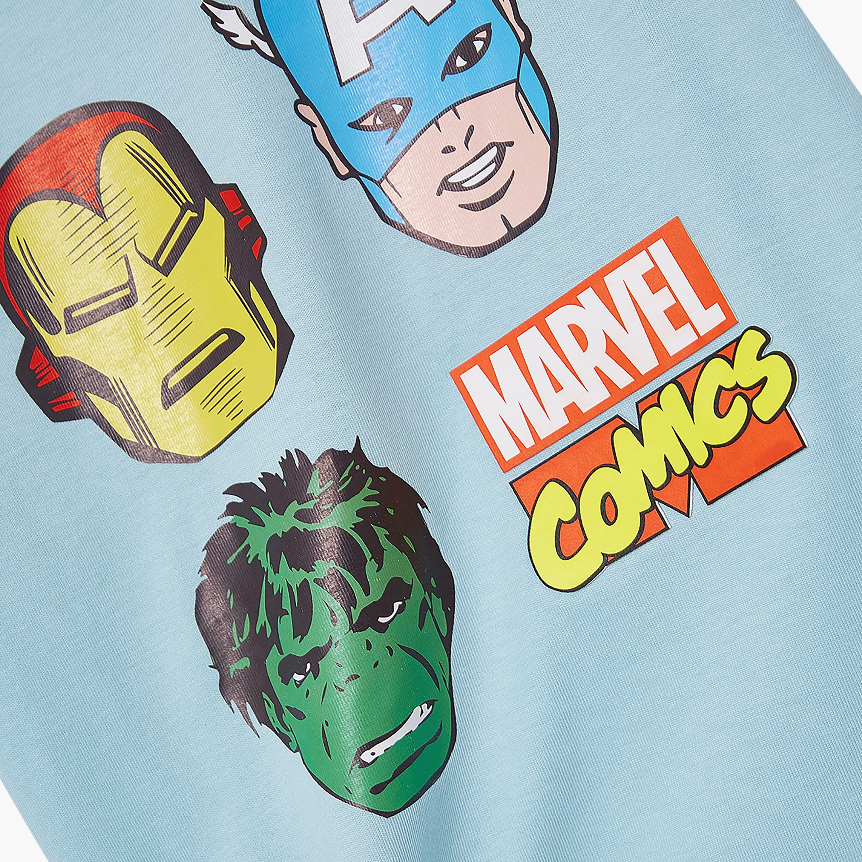 Marvel Heros Printed Short Sleeves Round Neck T-Shirt-boys-clothing-tshirtsandpolos-image-6