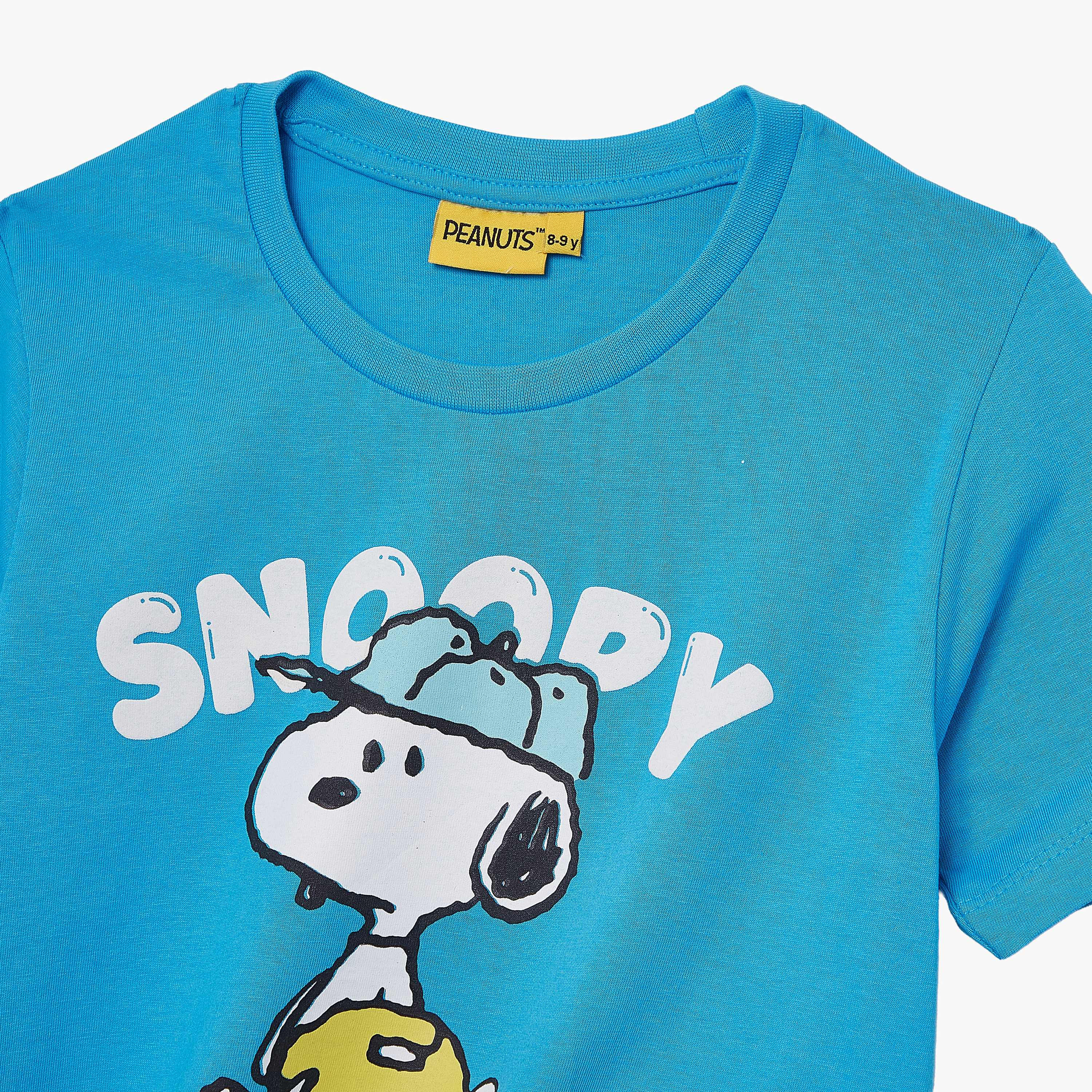تي شيرت بأكمام قصيرة ورقبة دائرية بطبعة بيناتس-boys-clothing-tshirtsandpolos-image-5