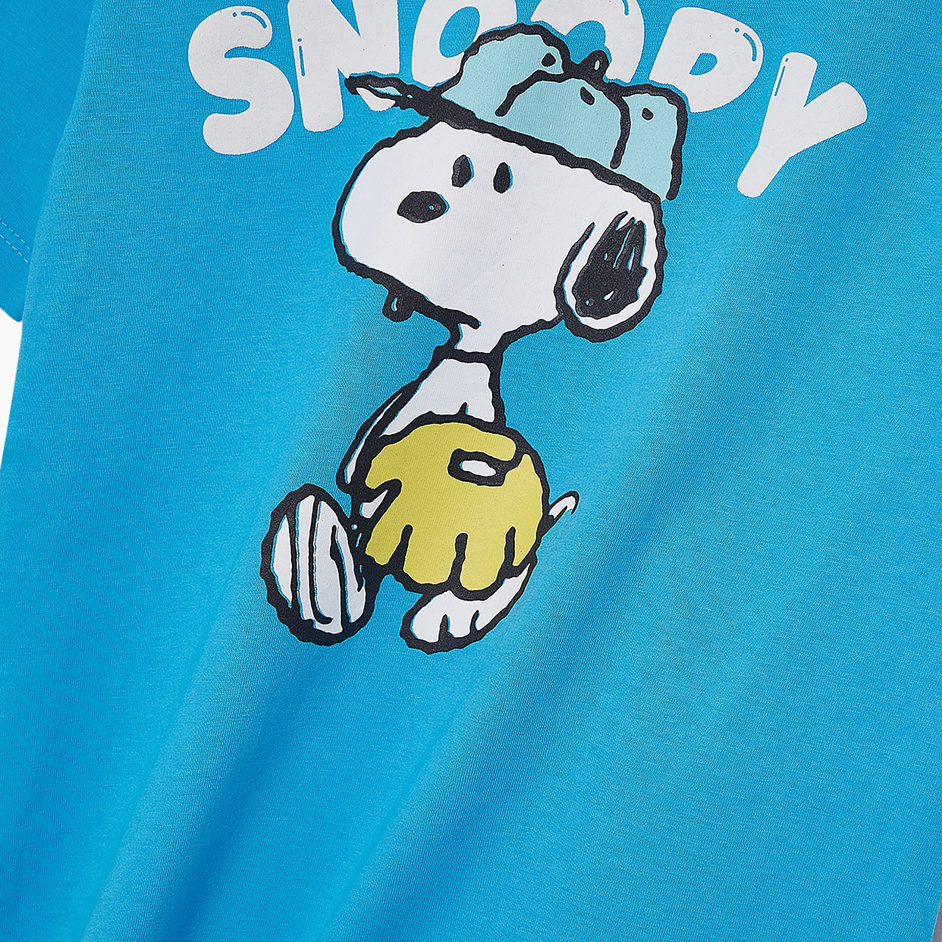 تي شيرت بأكمام قصيرة ورقبة دائرية بطبعة بيناتس-boys-clothing-tshirtsandpolos-image-6