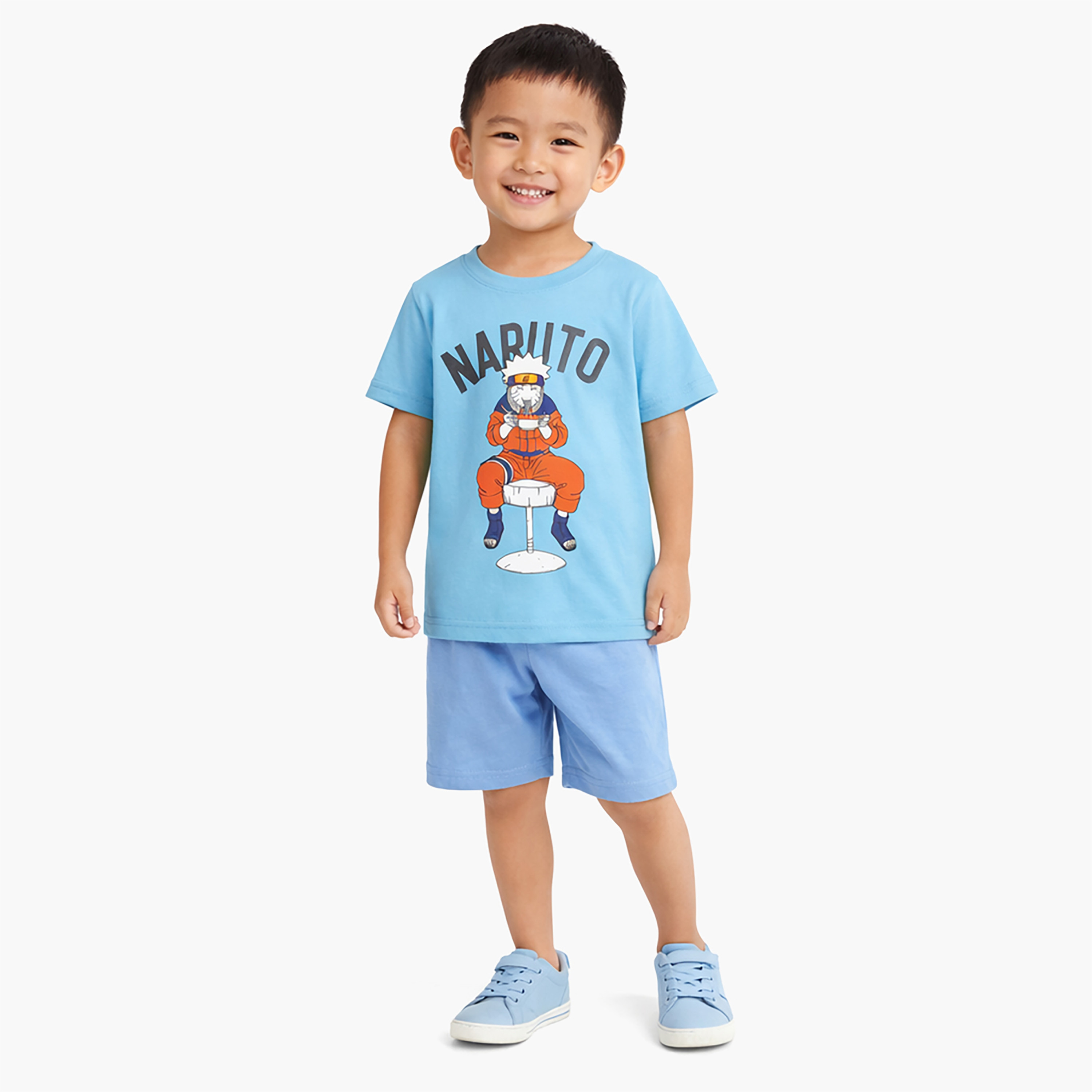 تي شيرت بأكمام قصيرة ورقبة دائرية بطبعة ناروتو-boys-clothing-tshirtsandpolos-image-1