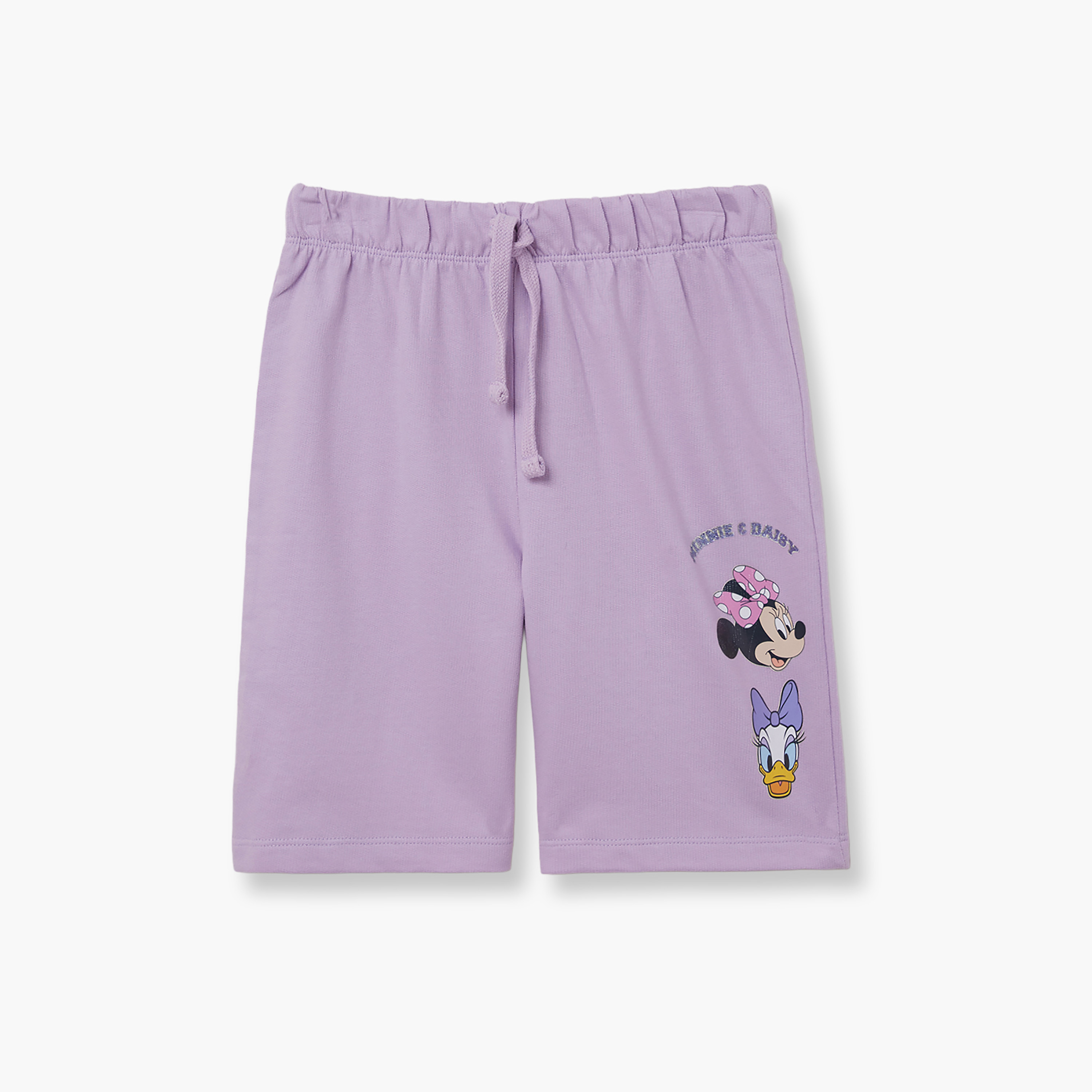 Minnie Mouse Printed Cotton T-Shirt & Shorts Set-girls-clothing-setsandcoords-image-4