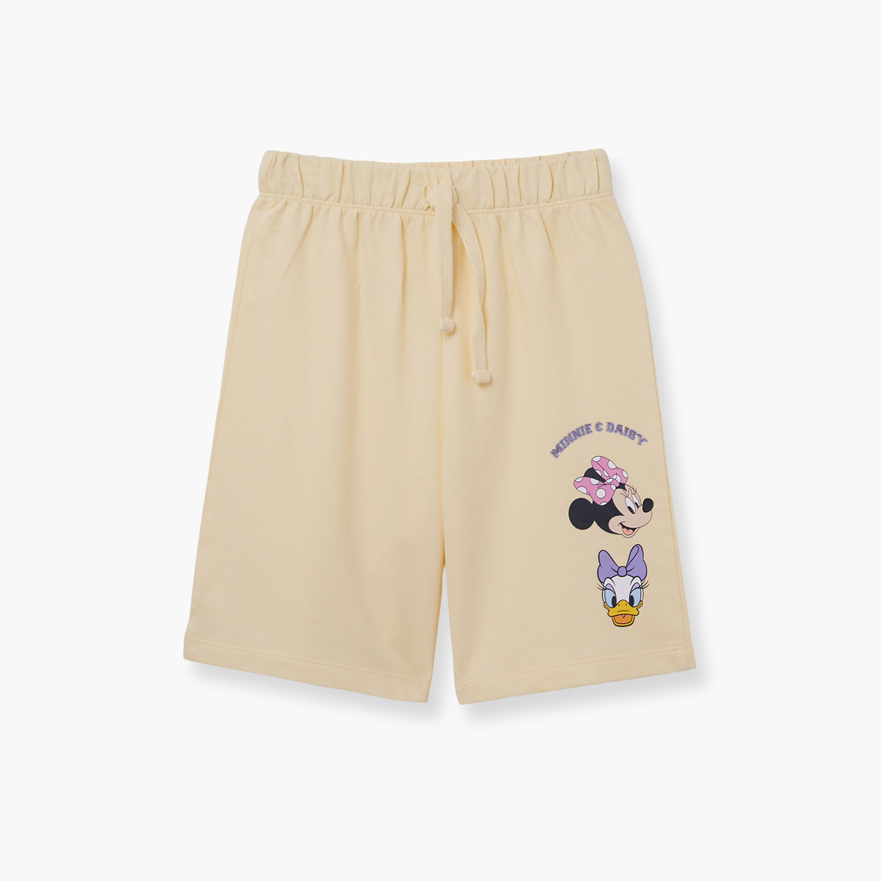 Minnie Mouse Printed Cotton T-Shirt & Shorts Set-girls-clothing-setsandcoords-image-4