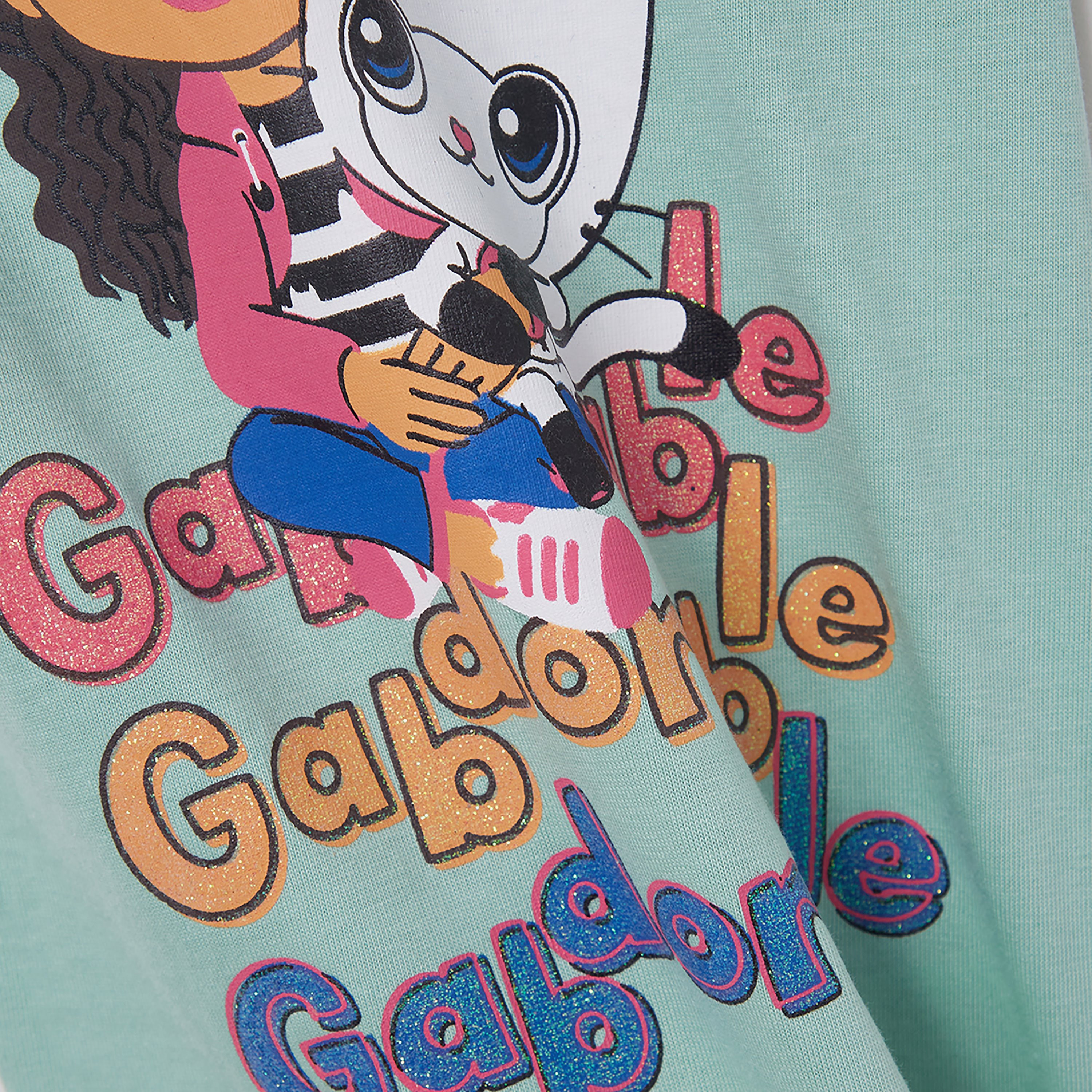 Gabby's Dollhouse Printed Cotton T-Shirt & Shorts Set-girls-clothing-setsandcoords-image-5