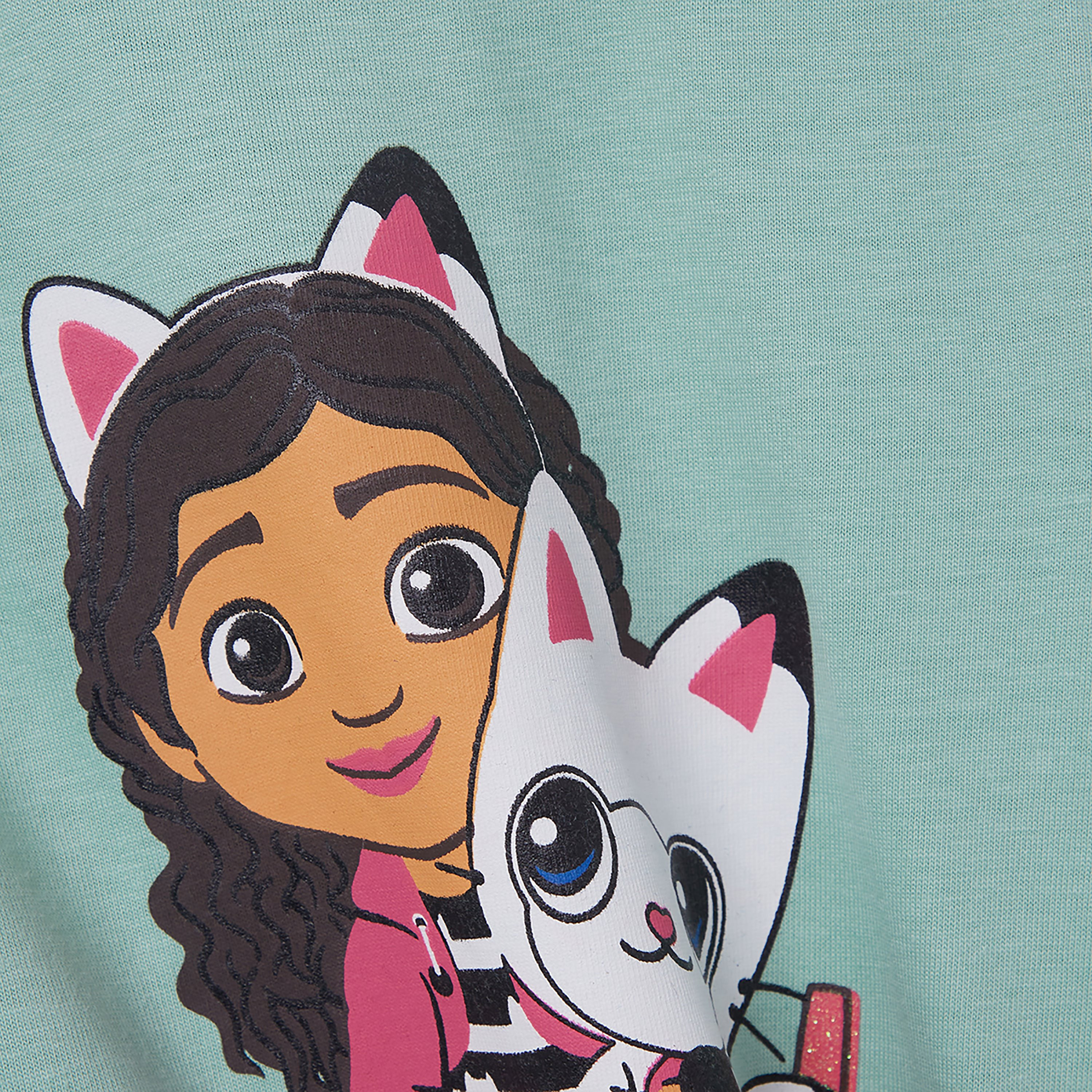 Gabby's Dollhouse Printed Cotton T-Shirt & Shorts Set-girls-clothing-setsandcoords-image-6