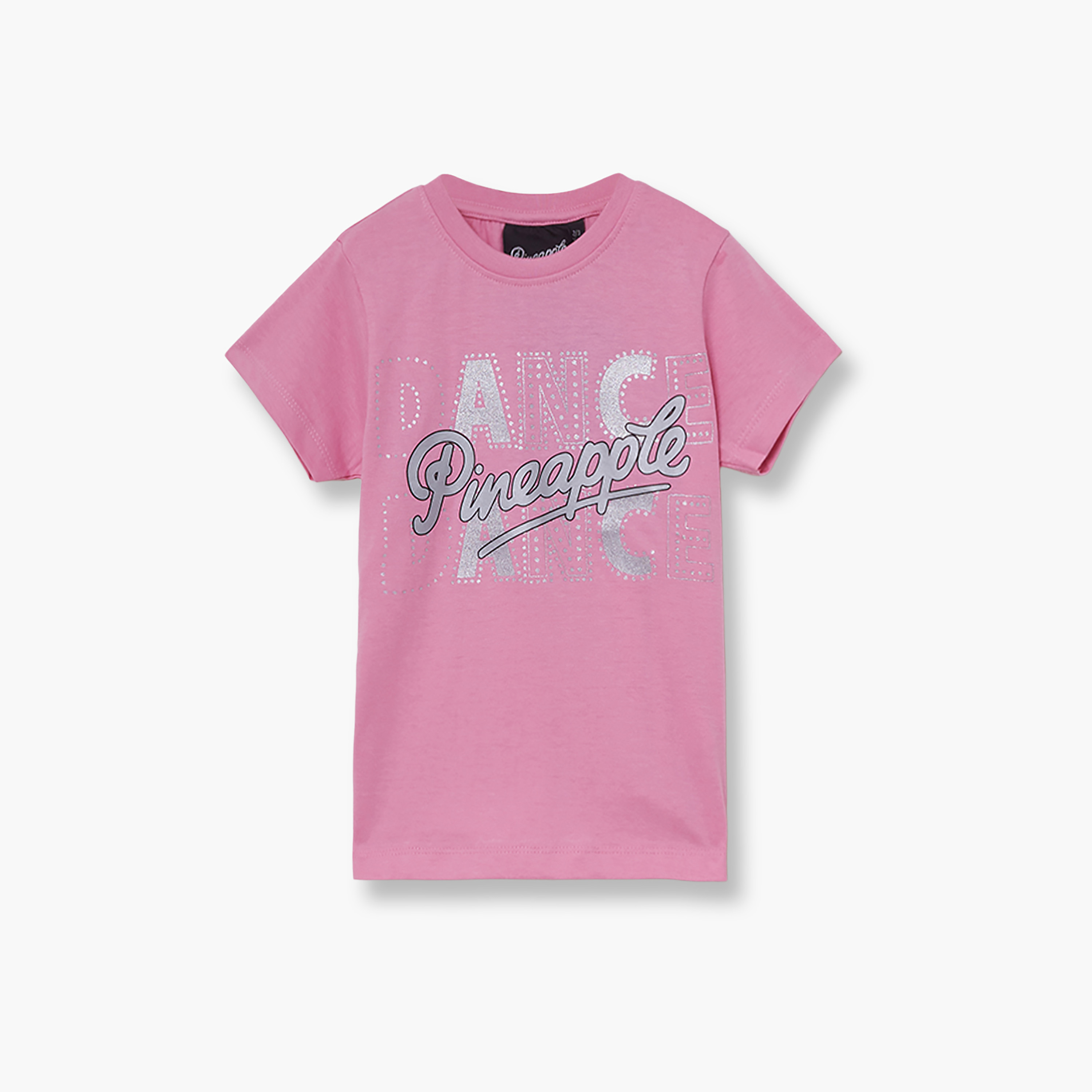 Pineapple Dance Printed Cotton T-Shirt & Shorts Set-girls-clothing-setsandcoords-image-3