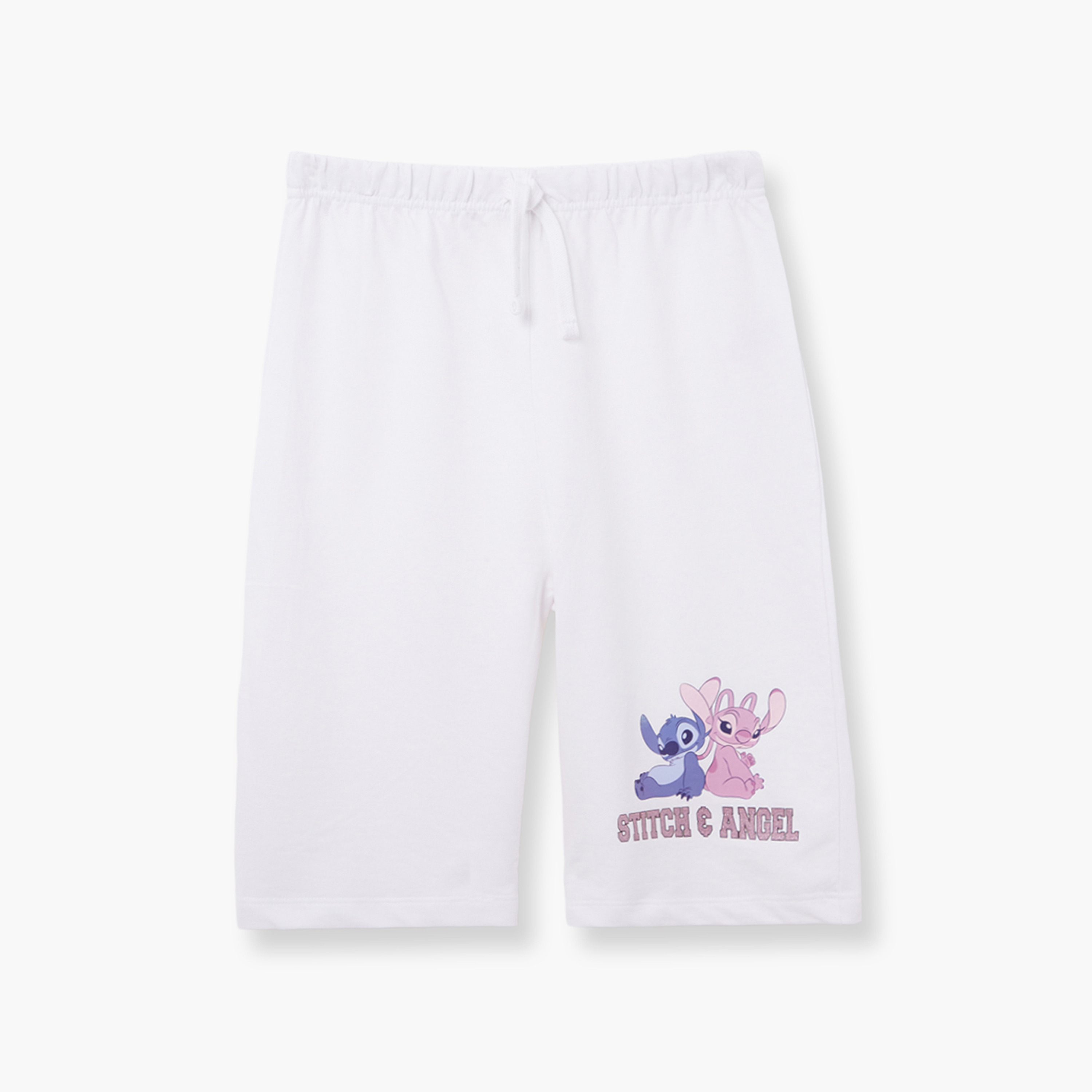 Lilo & Stitch Printed Cotton T-Shirt & Shorts Set-girls-clothing-setsandcoords-image-4