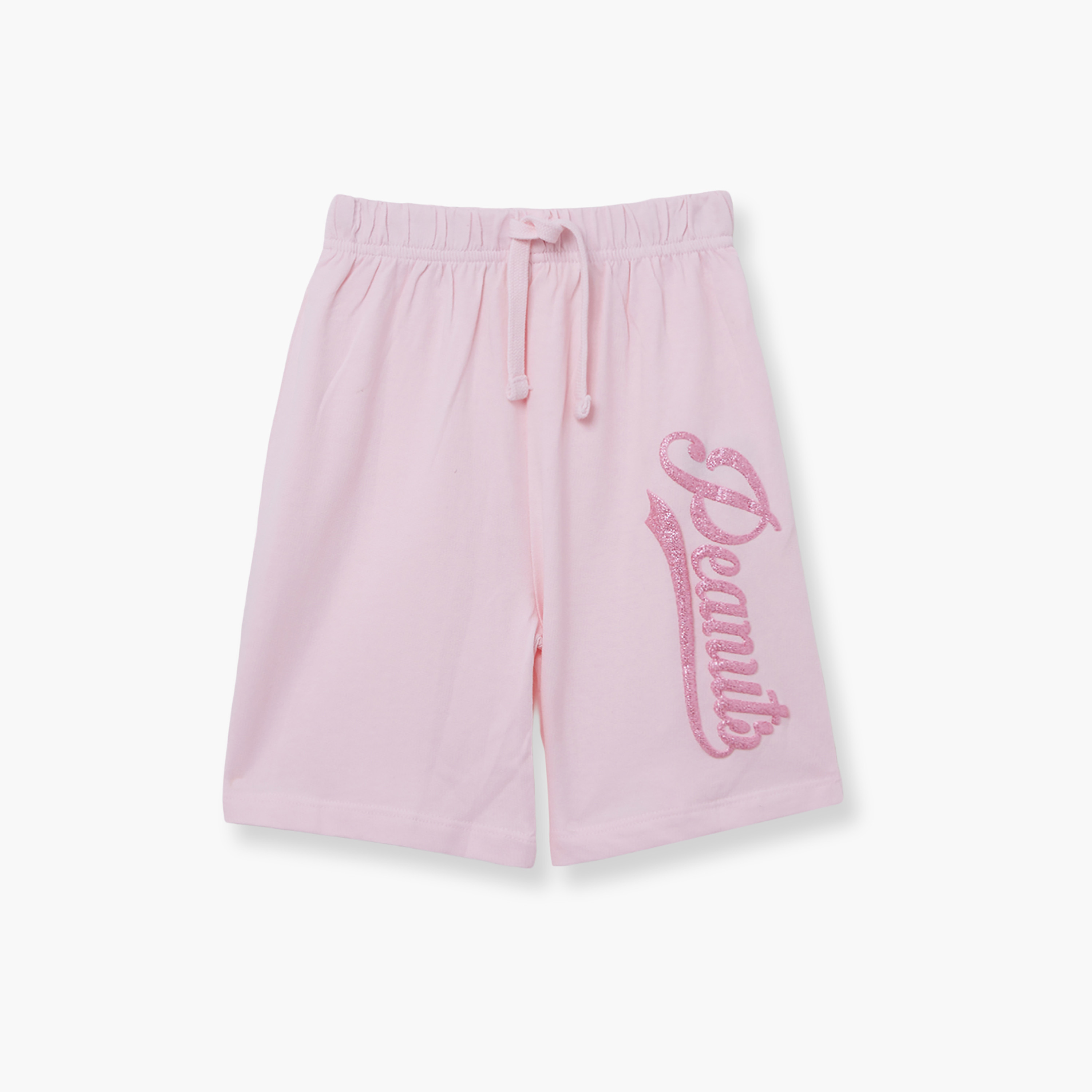 طقم تيشيرت وشورت قطني بطبعة بيناتس-girls-clothing-setsandcoords-image-4