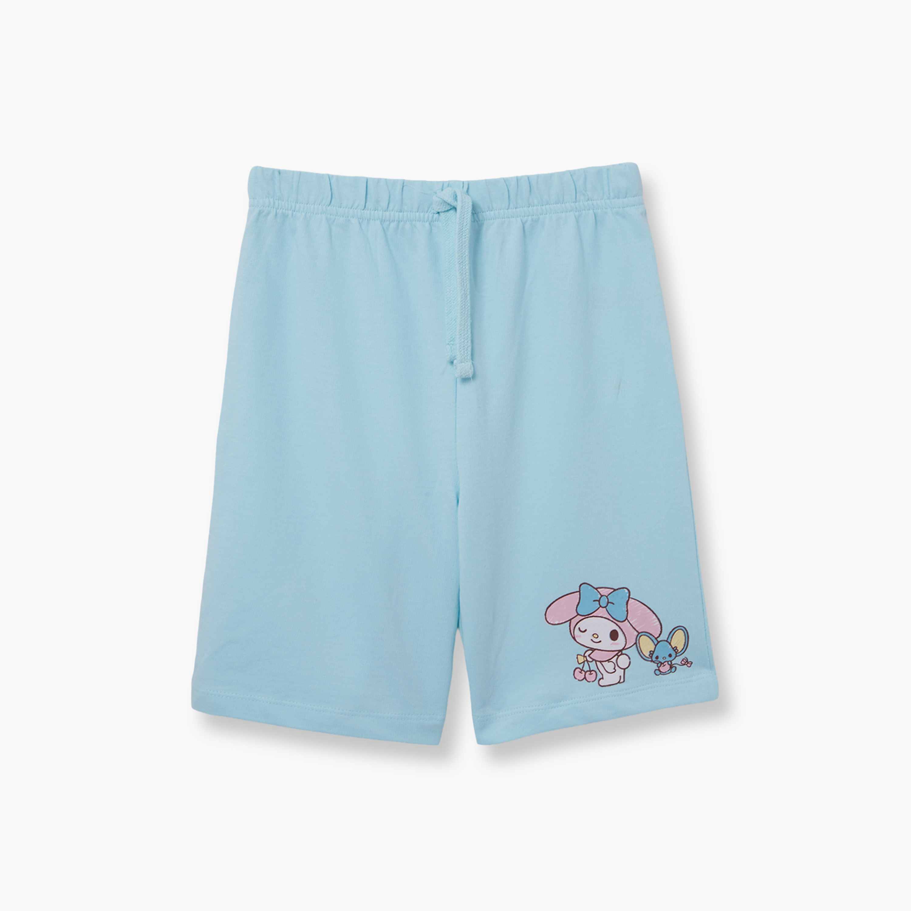 My Melody Printed Cotton T-Shirt & Shorts Set-girls-clothing-setsandcoords-image-4