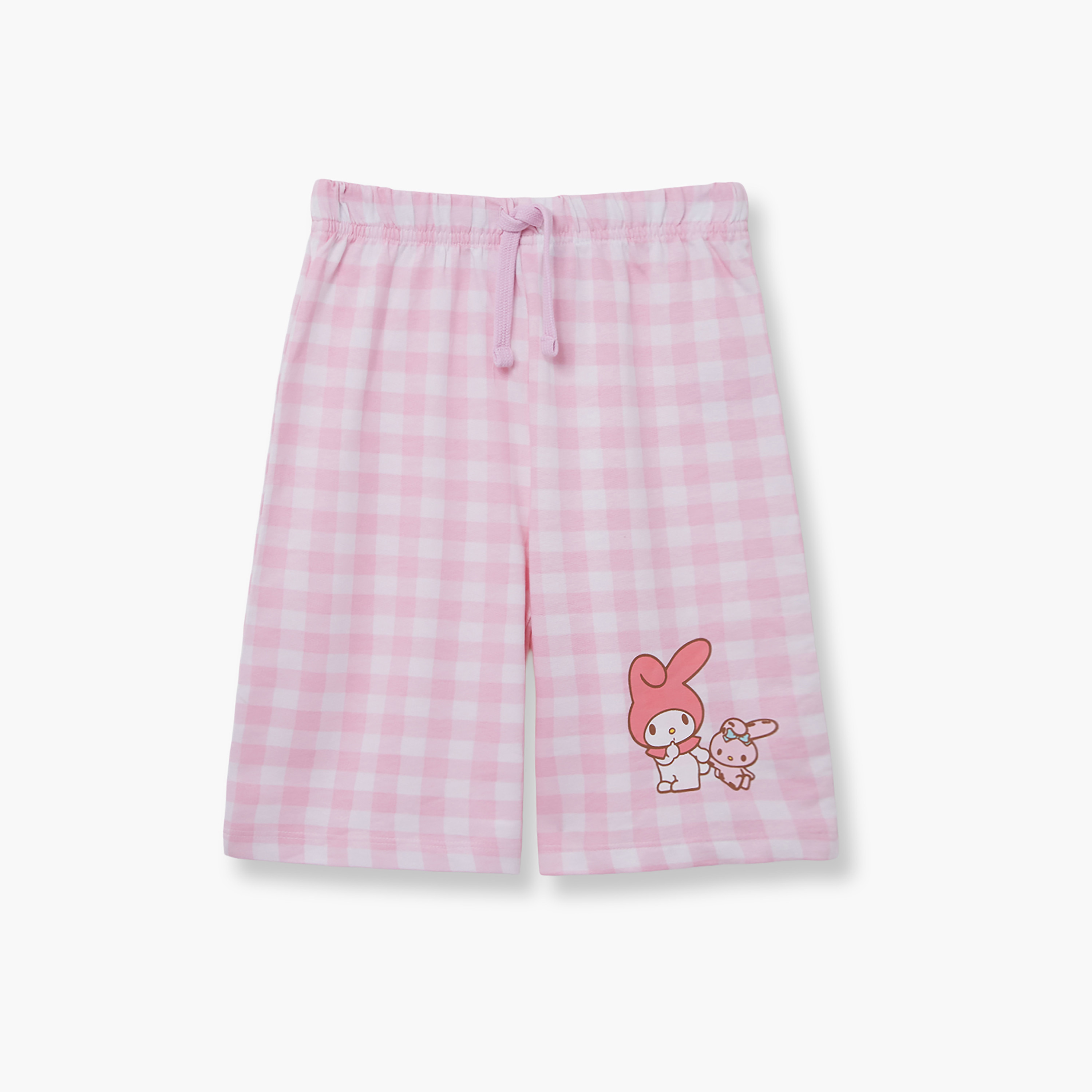 My Melody Printed Cotton T-Shirt & Shorts Set-girls-clothing-setsandcoords-image-4