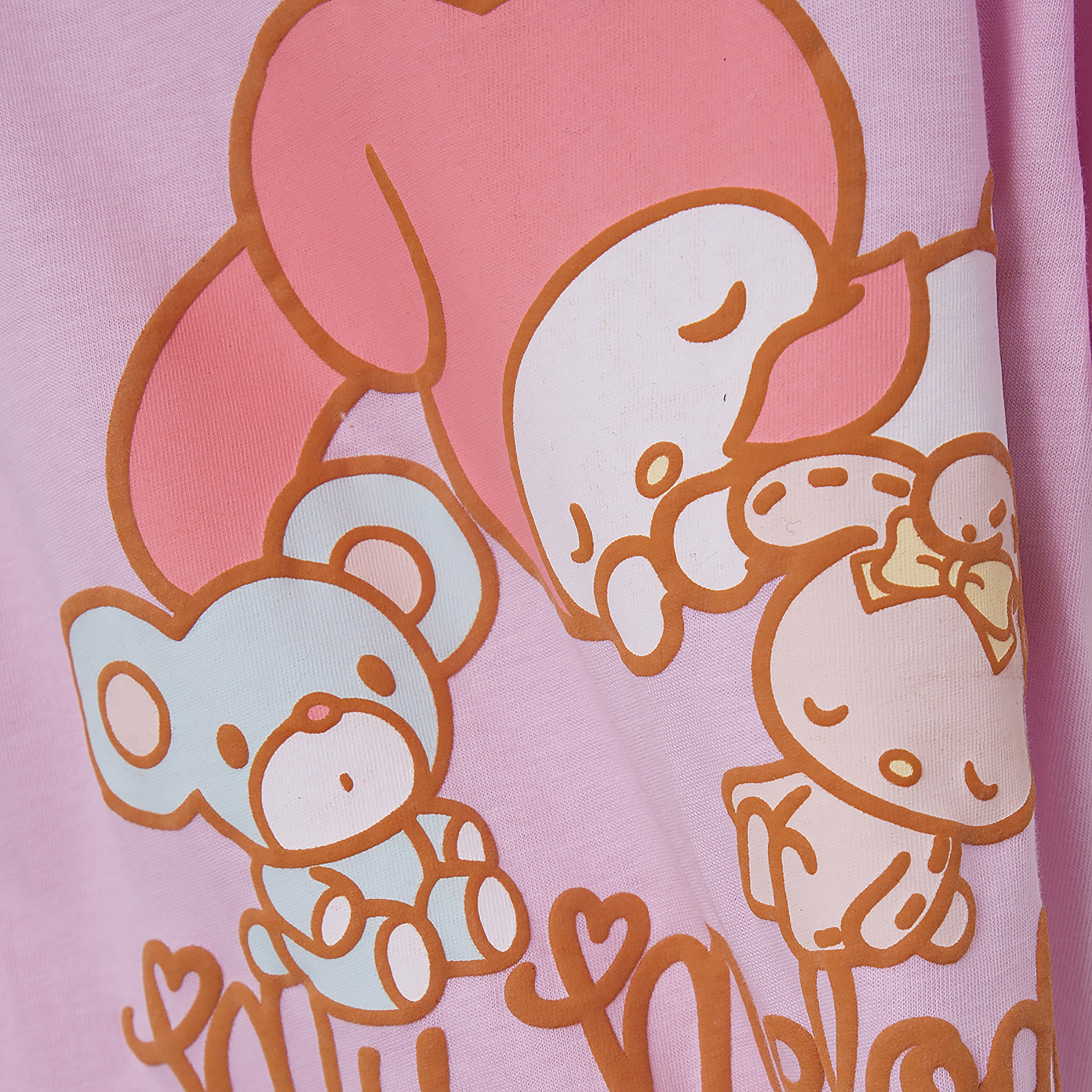 My Melody Printed Cotton T-Shirt & Shorts Set-girls-clothing-setsandcoords-image-5