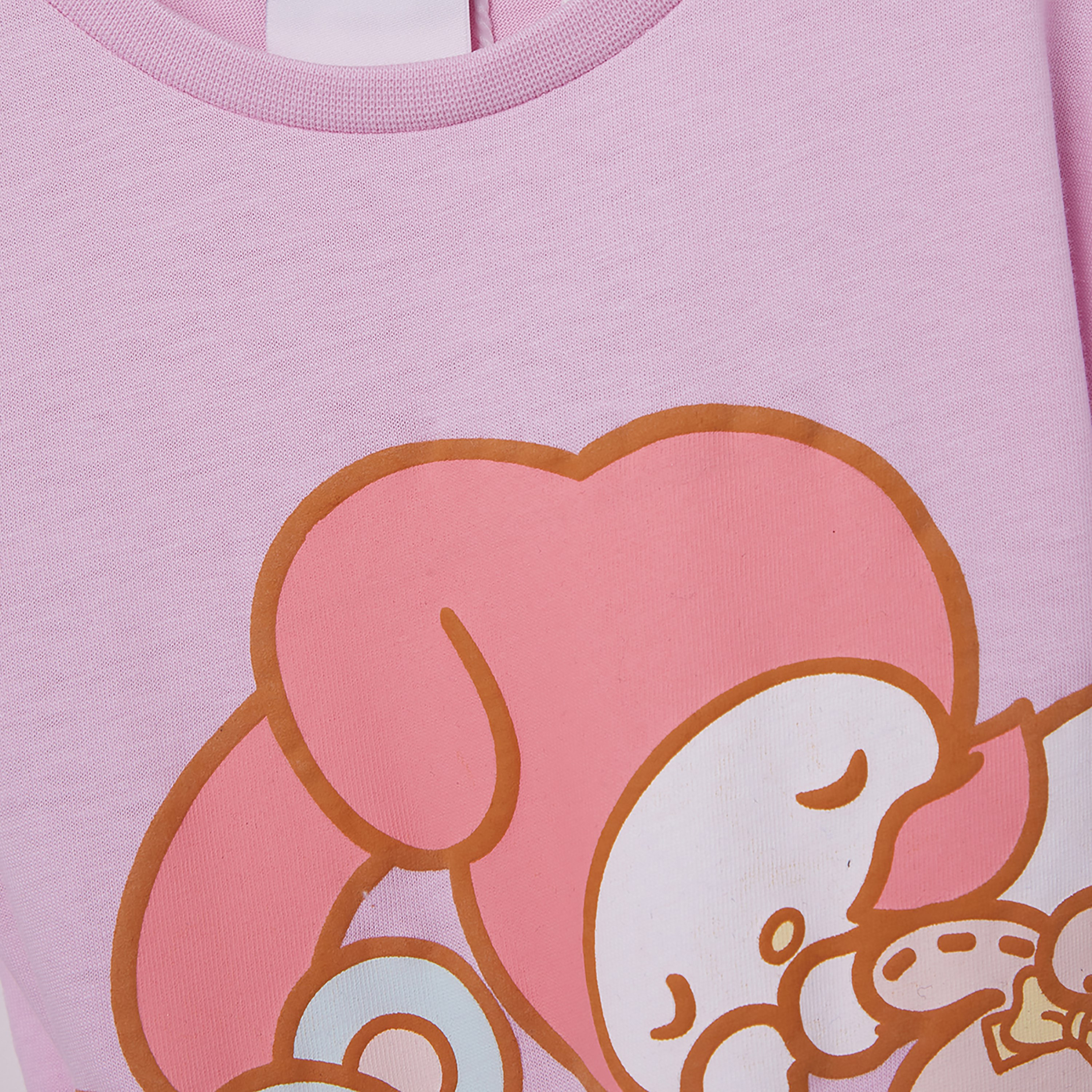 My Melody Printed Cotton T-Shirt & Shorts Set-girls-clothing-setsandcoords-image-6