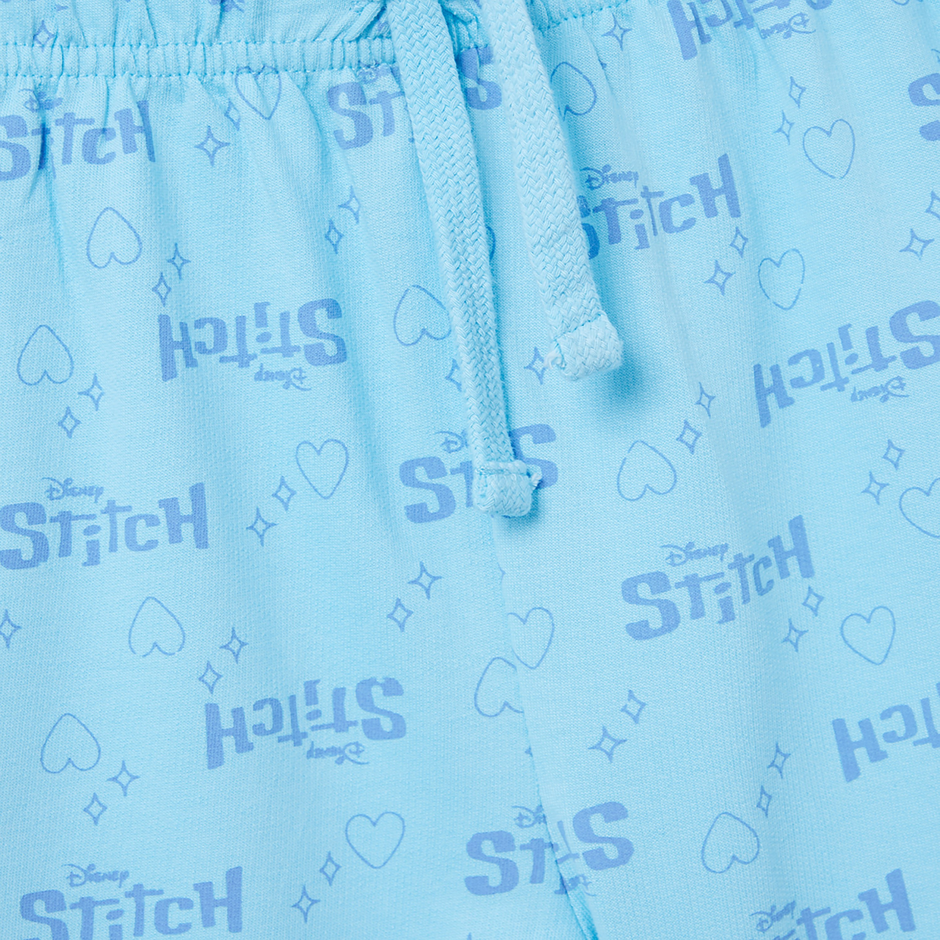 Lilo & Stitch Printed Cotton T-Shirt & Shorts Set-girls-clothing-setsandcoords-image-7