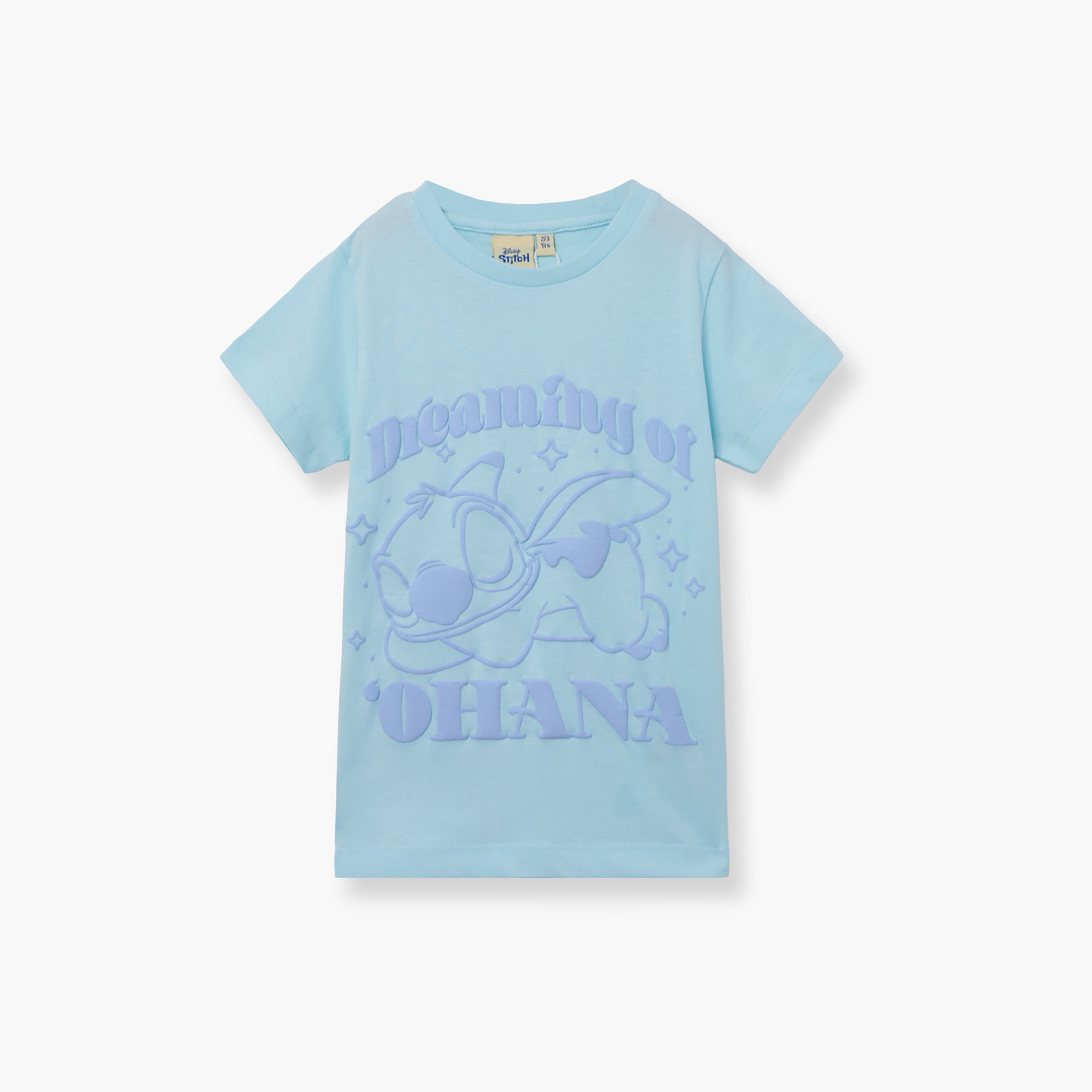 Lilo & Stitch Printed Cotton T-Shirt & Shorts Set-girls-clothing-setsandcoords-image-3