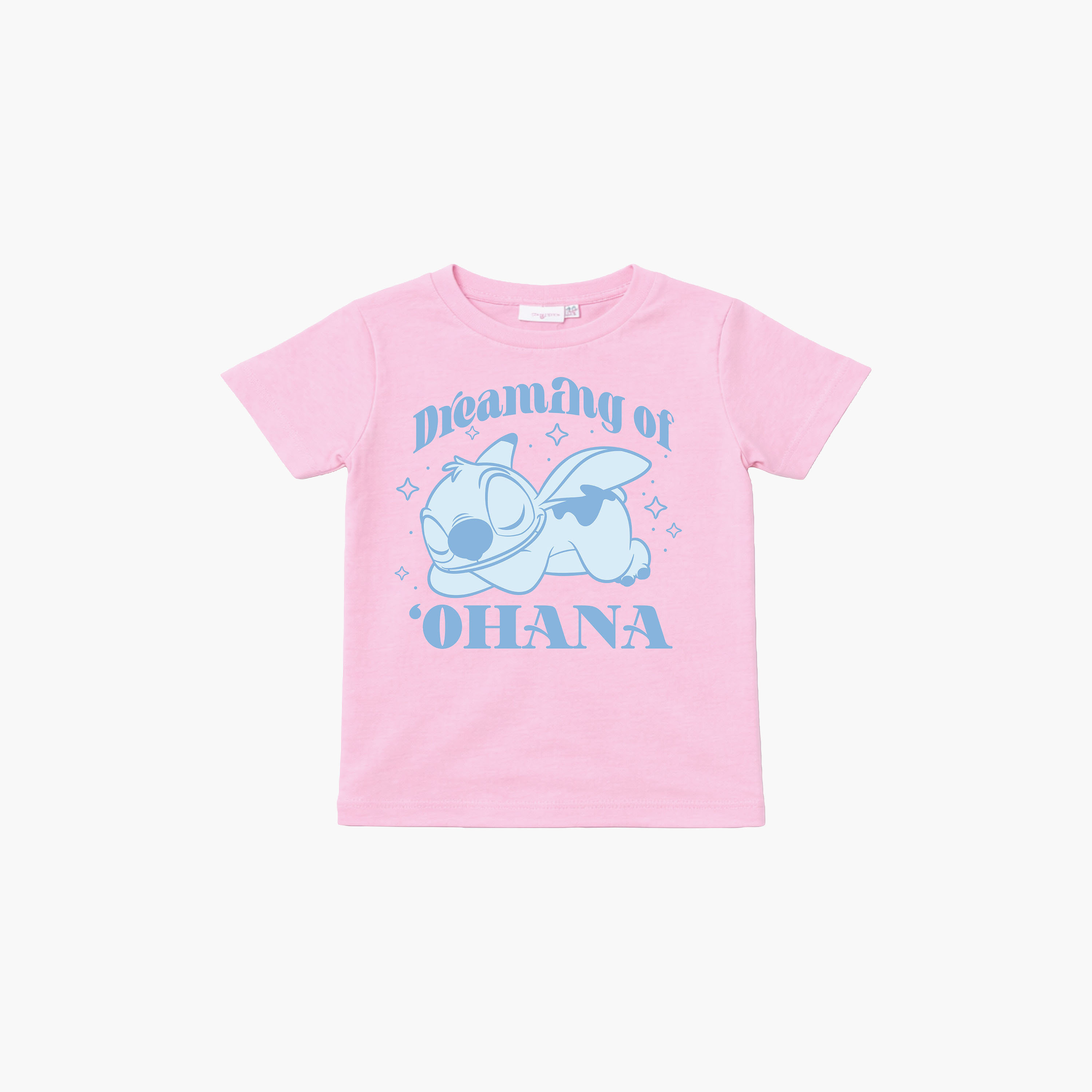 طقم تيشيرت وشورت قطني بطبعة ليلو آند ستيتش-girls-clothing-setsandcoords-image-2